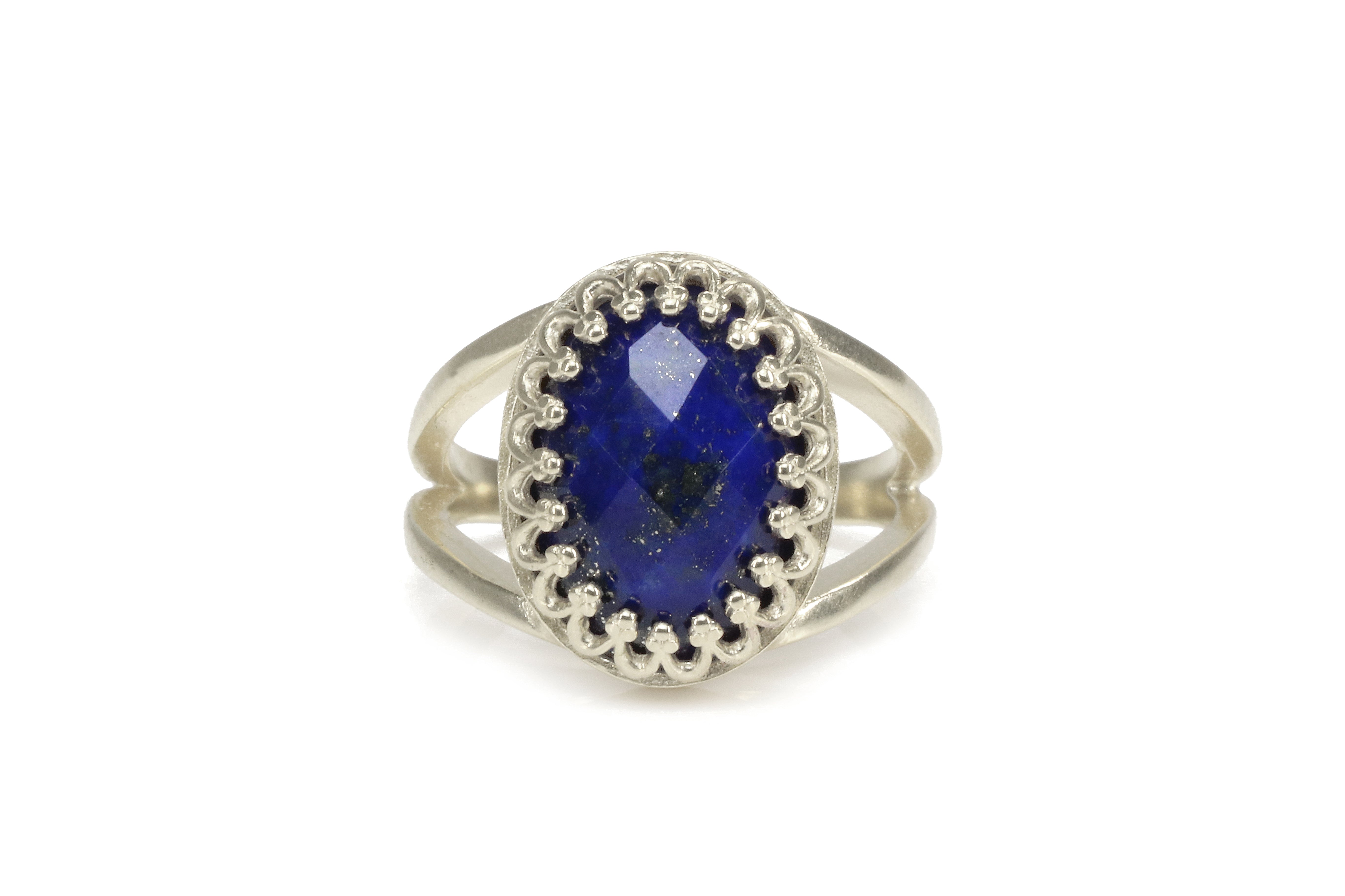 Charming Lapis Lazuli in 925 Sterling Silver Rings Anemone Jewelry