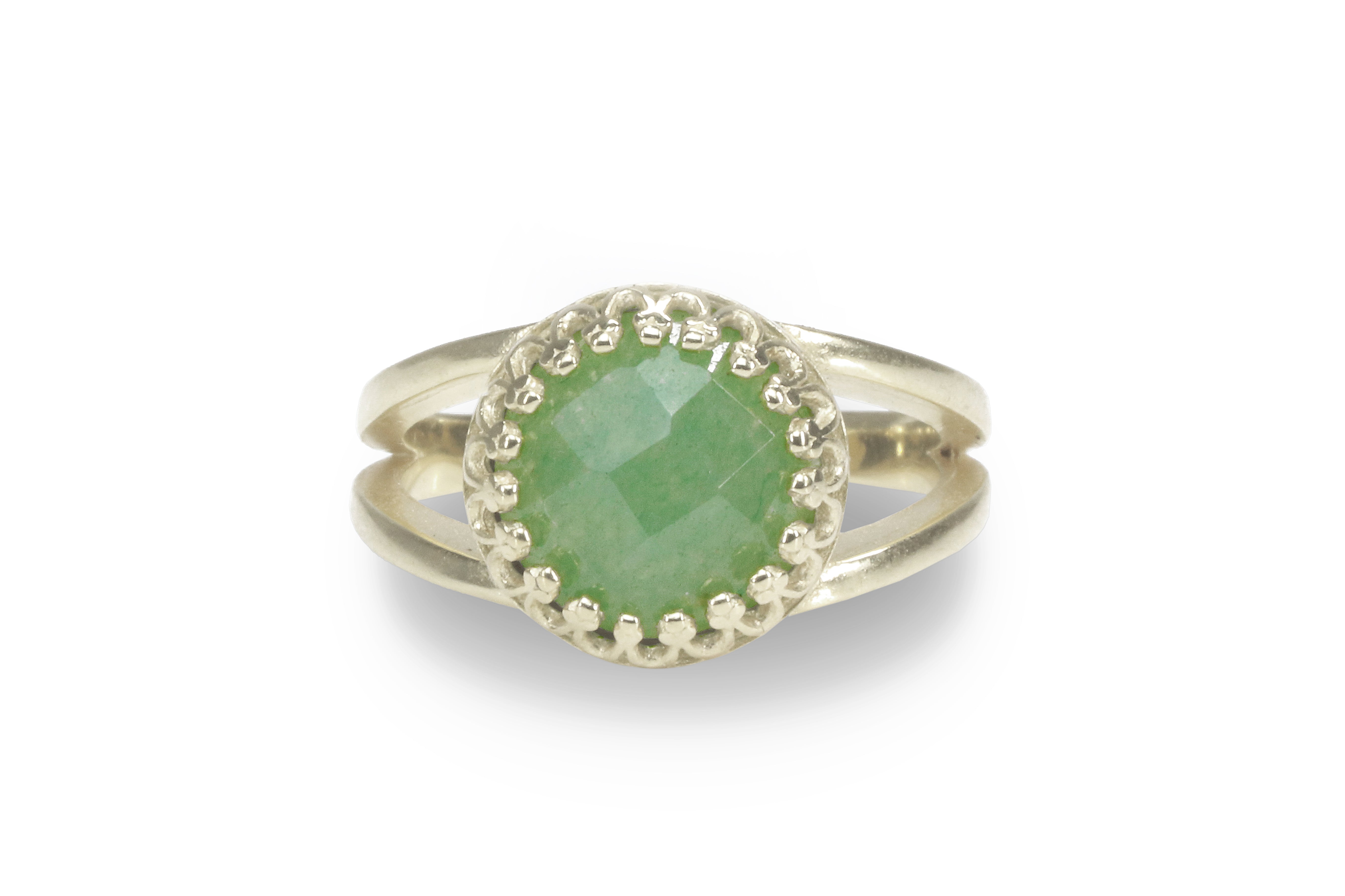Aventurine Gemstone in 14K Gold Ring Rings Anemone Jewelry