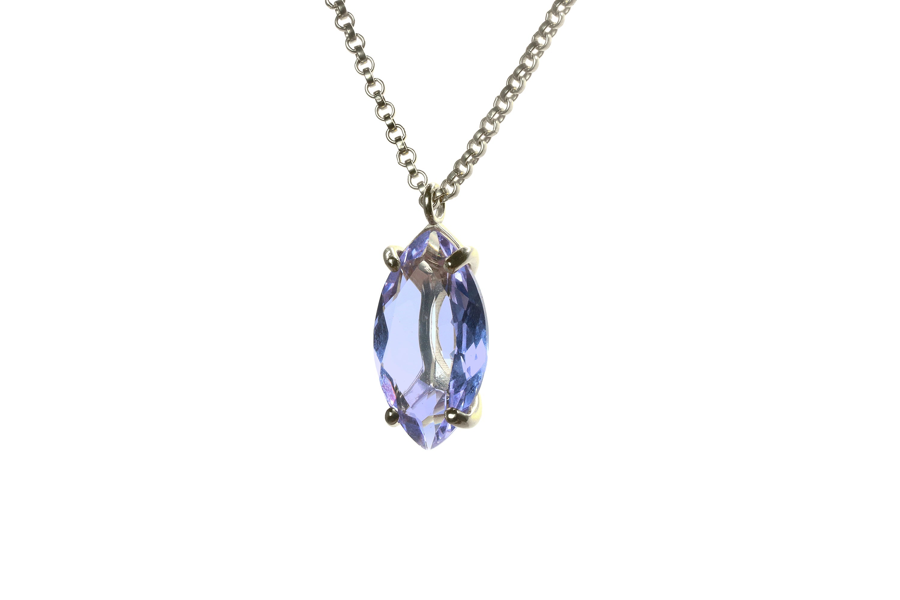 Dazzling Tanzanite Necklace in Gold necklaces Anemone Jewelry