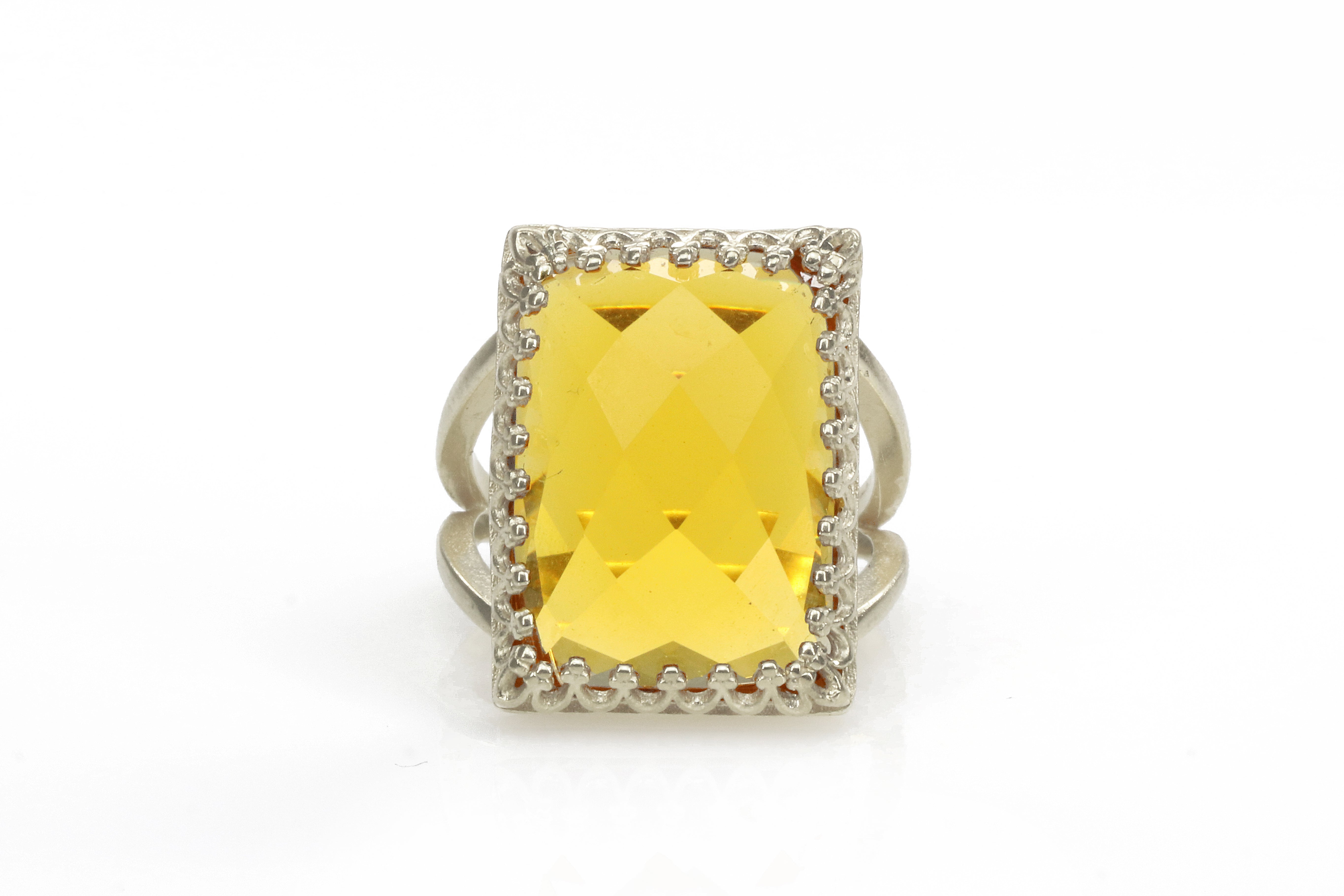 Citrine Ring in 925 Sterling Silver Rings Anemone Jewelry