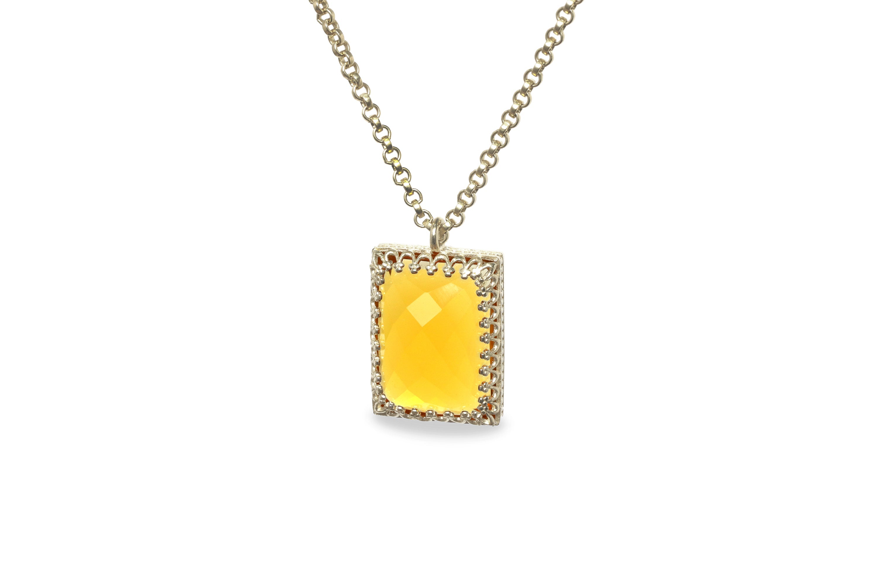 Gleaming Citrine Necklace in 14k Gold Filled necklaces Anemone Jewelry