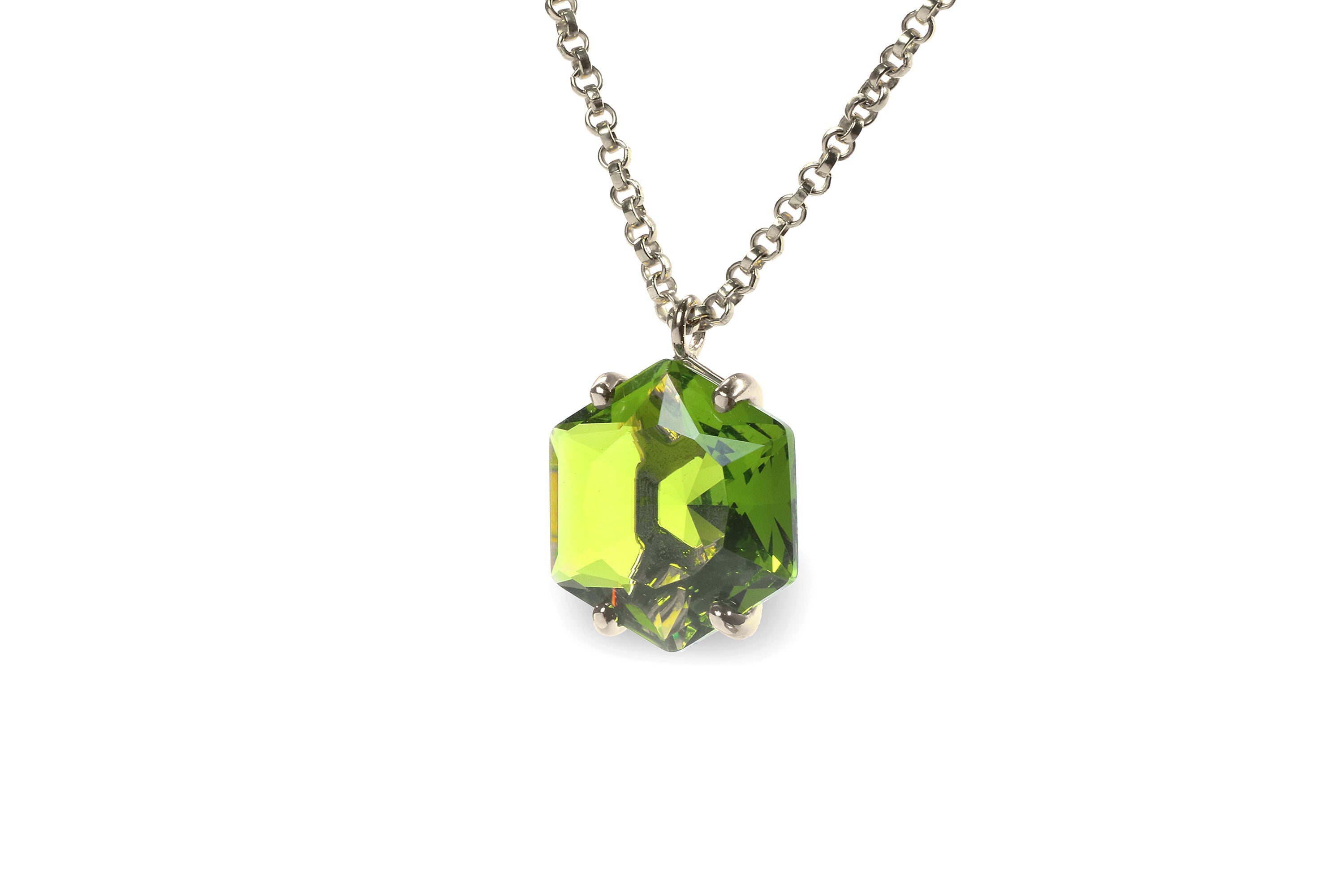 Classic Hexagon Peridot Gold Filled Necklace necklaces Anemone Jewelry
