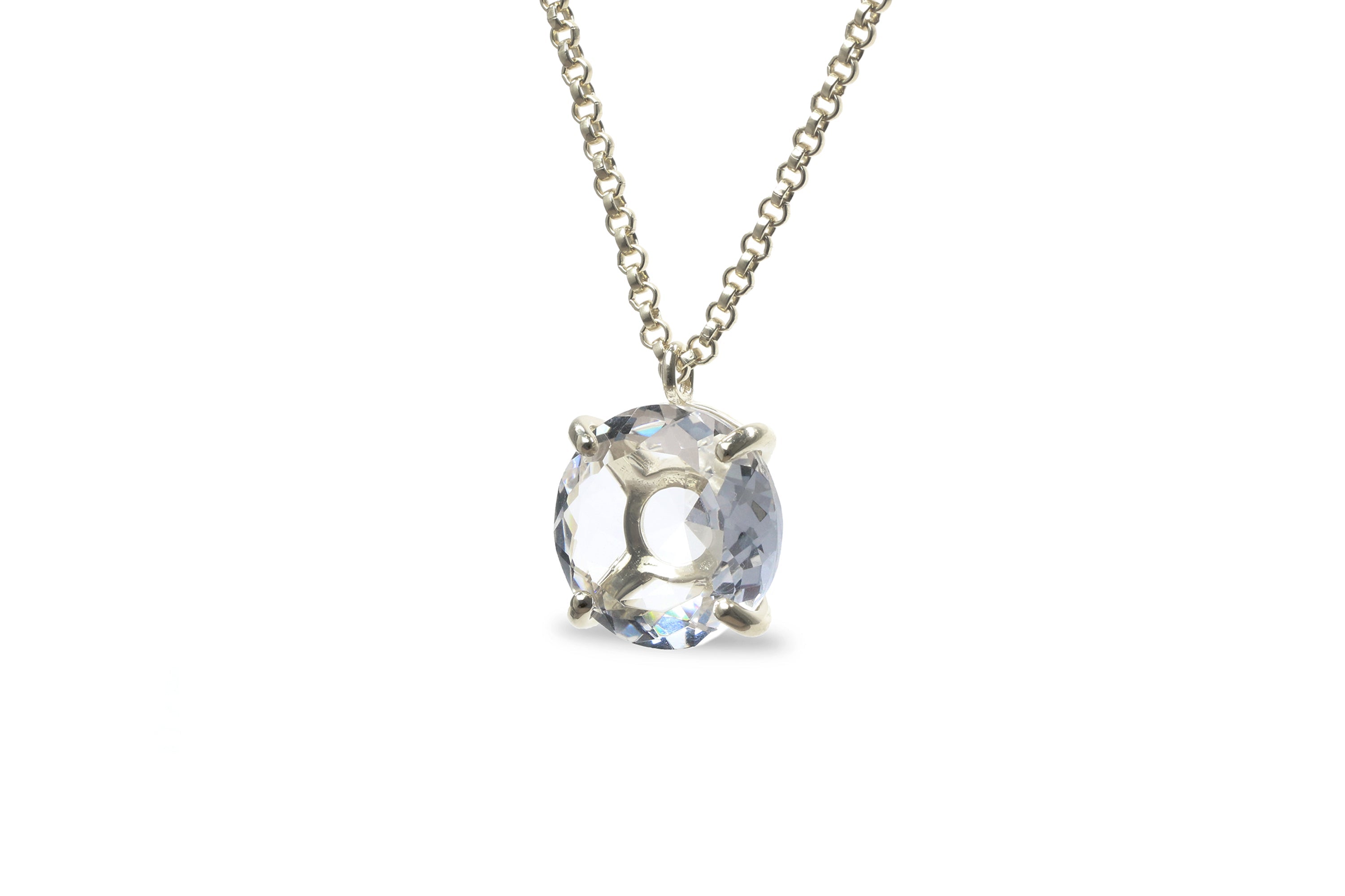 Lustrous Round Quartz Necklace necklaces Anemone Jewelry