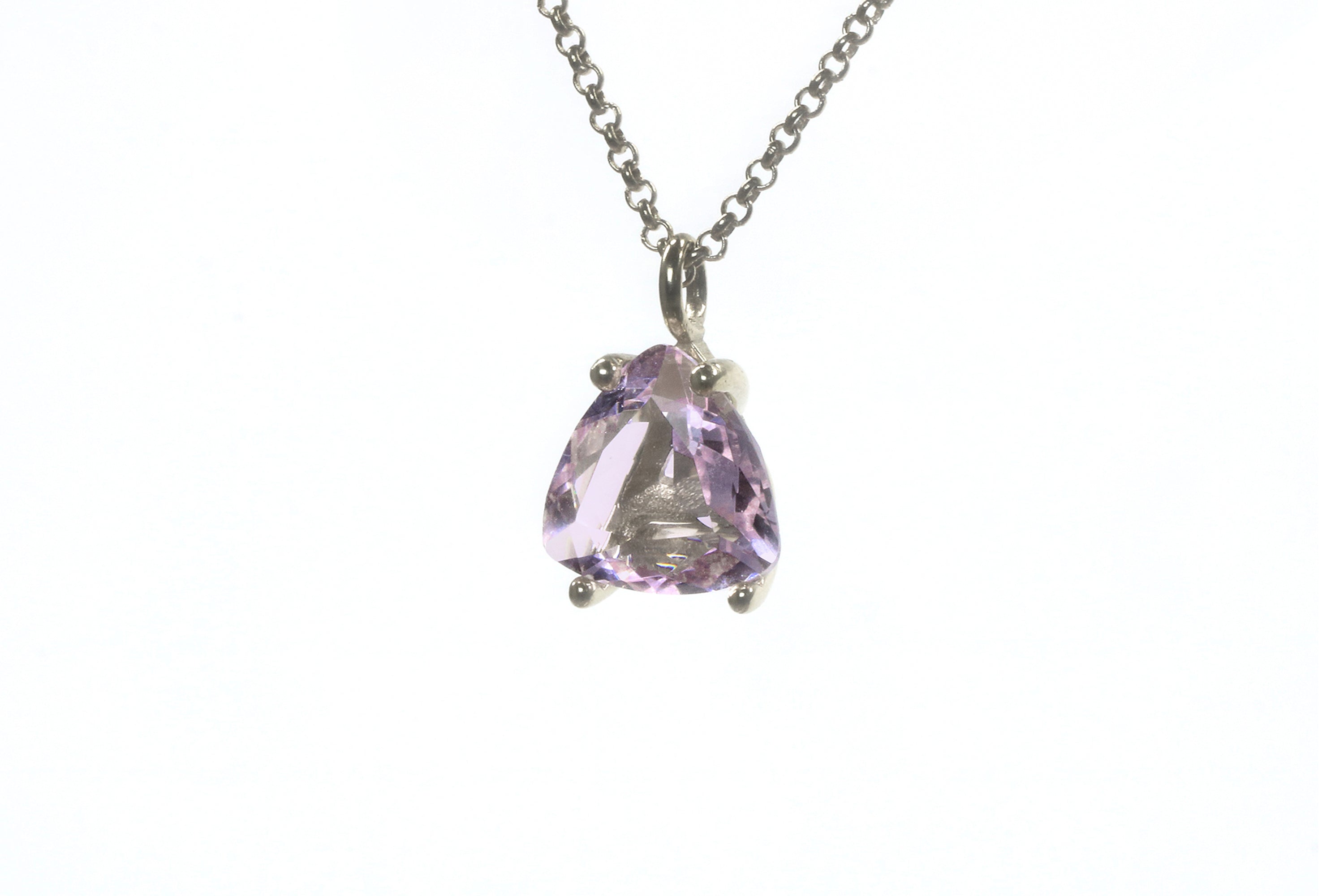 Lustrous Rose Quartz Gold Necklace necklaces Anemone Unique