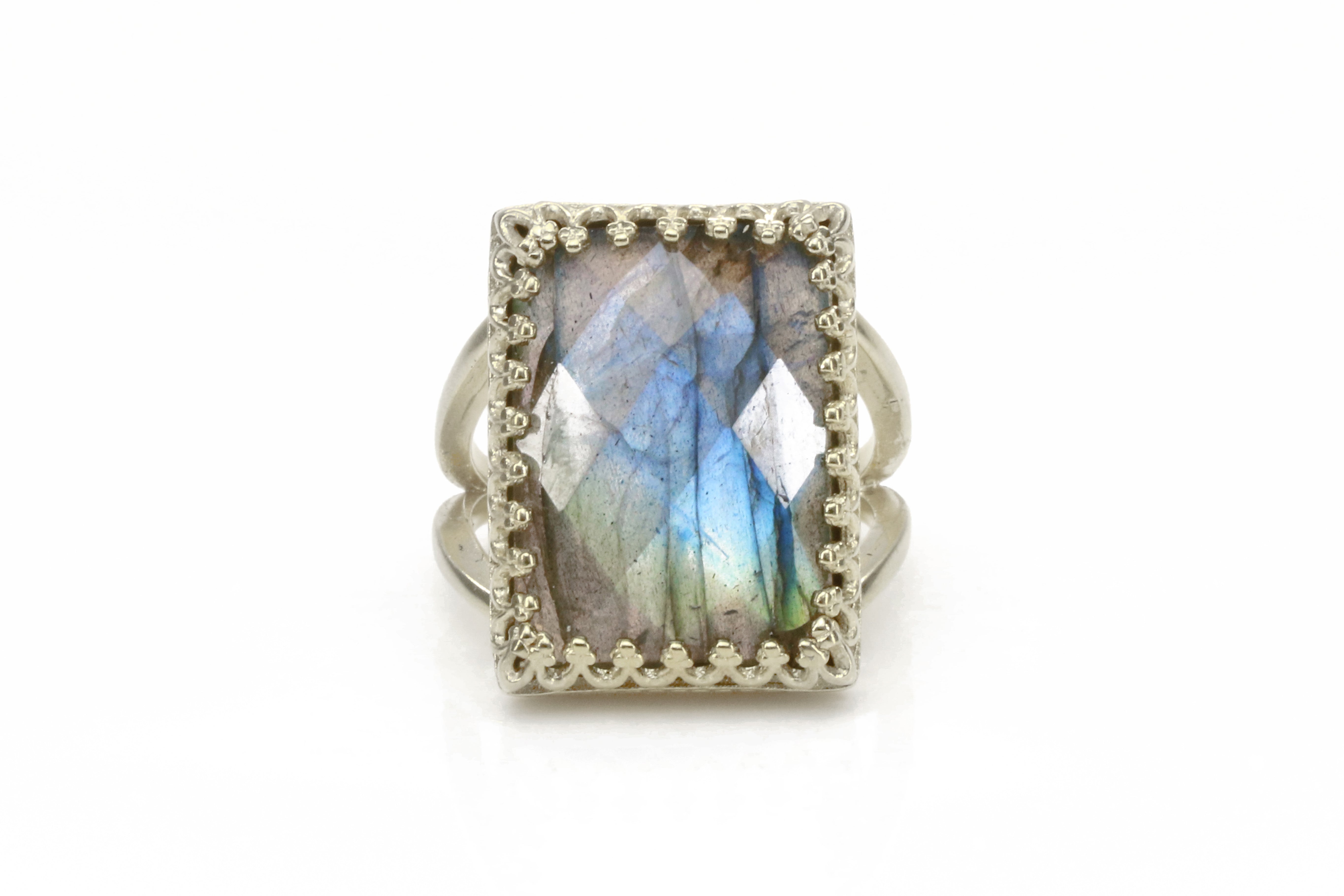 Labradorite Ring in 925 Sterling Silver Rings Anemone Jewelry