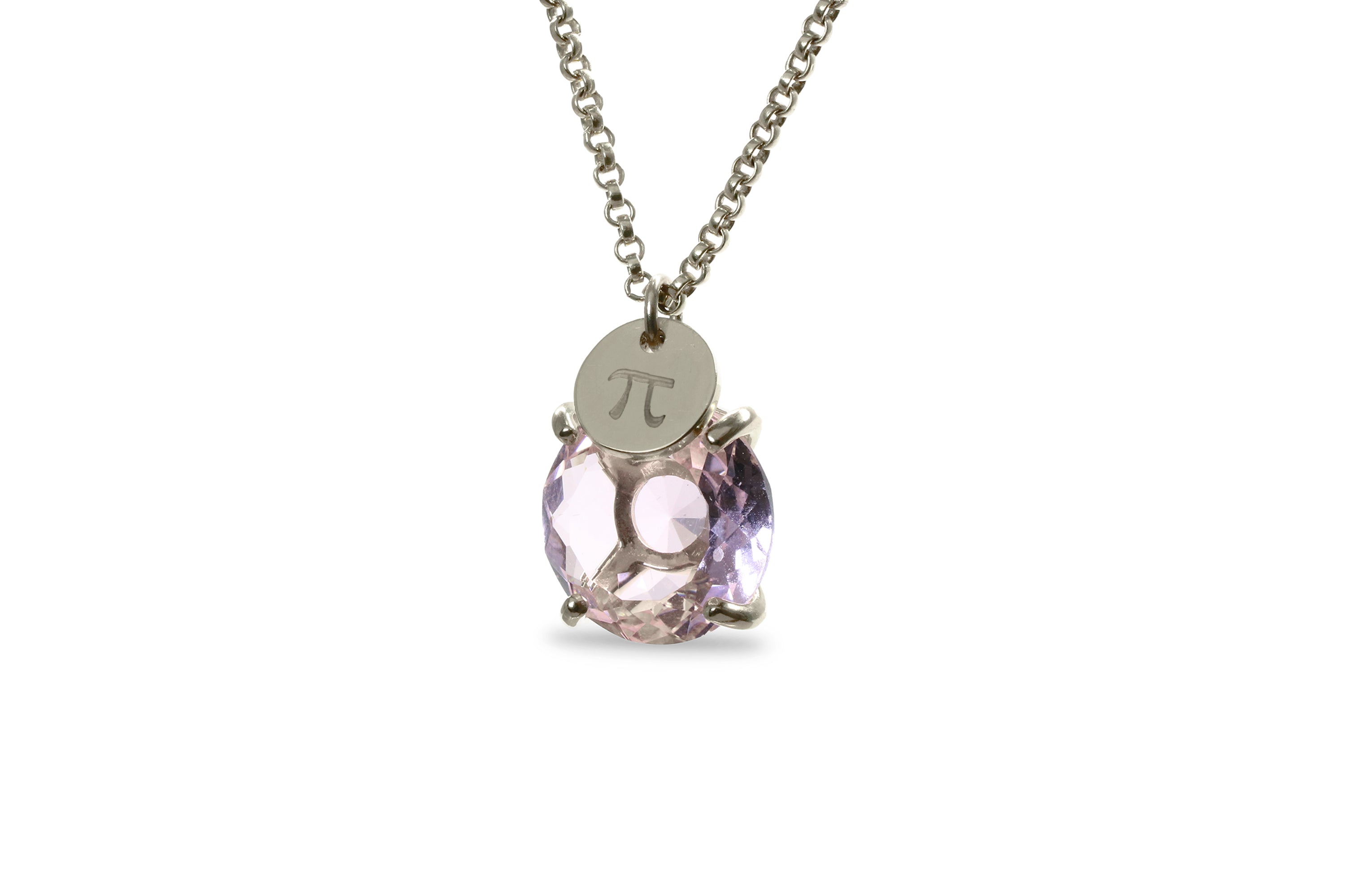 Rose Quartz Necklace with Coin Charm necklaces Anemone Jewelry