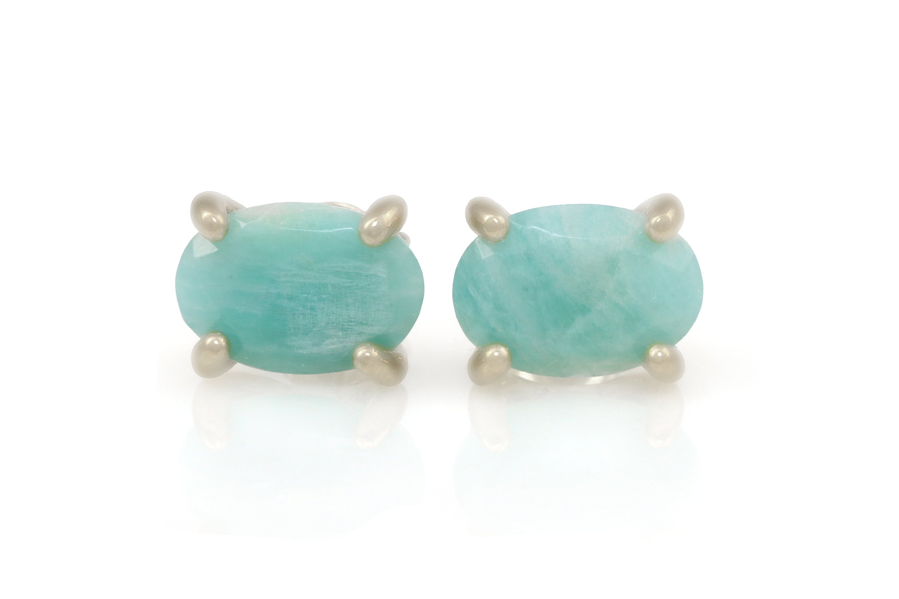 Chic Amazonite Stone Sterling Silver Earrings Earrings Anemone Unique