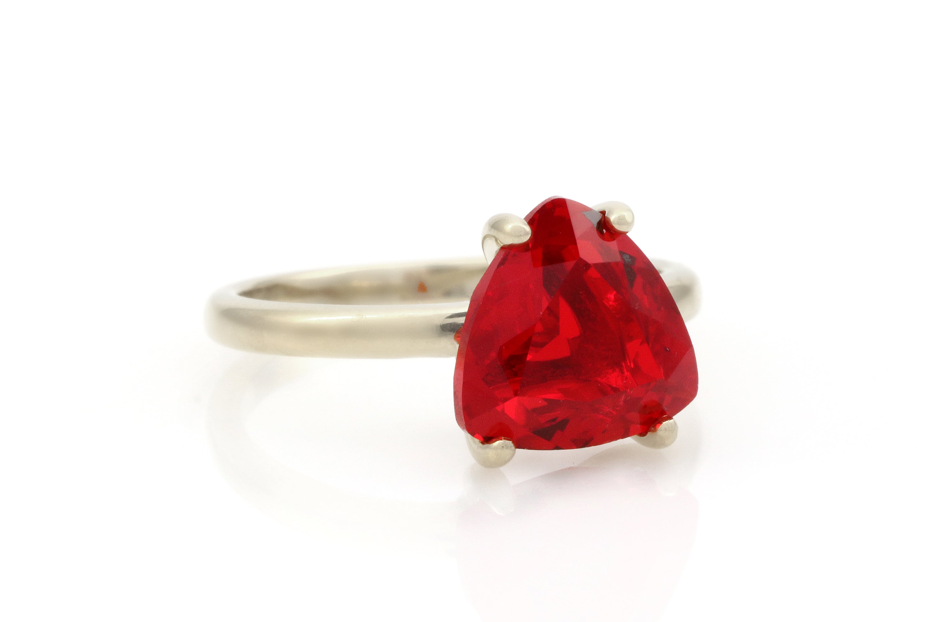 Sterling Silver Ring with Ruby Gemstone Rings Anemone Unique