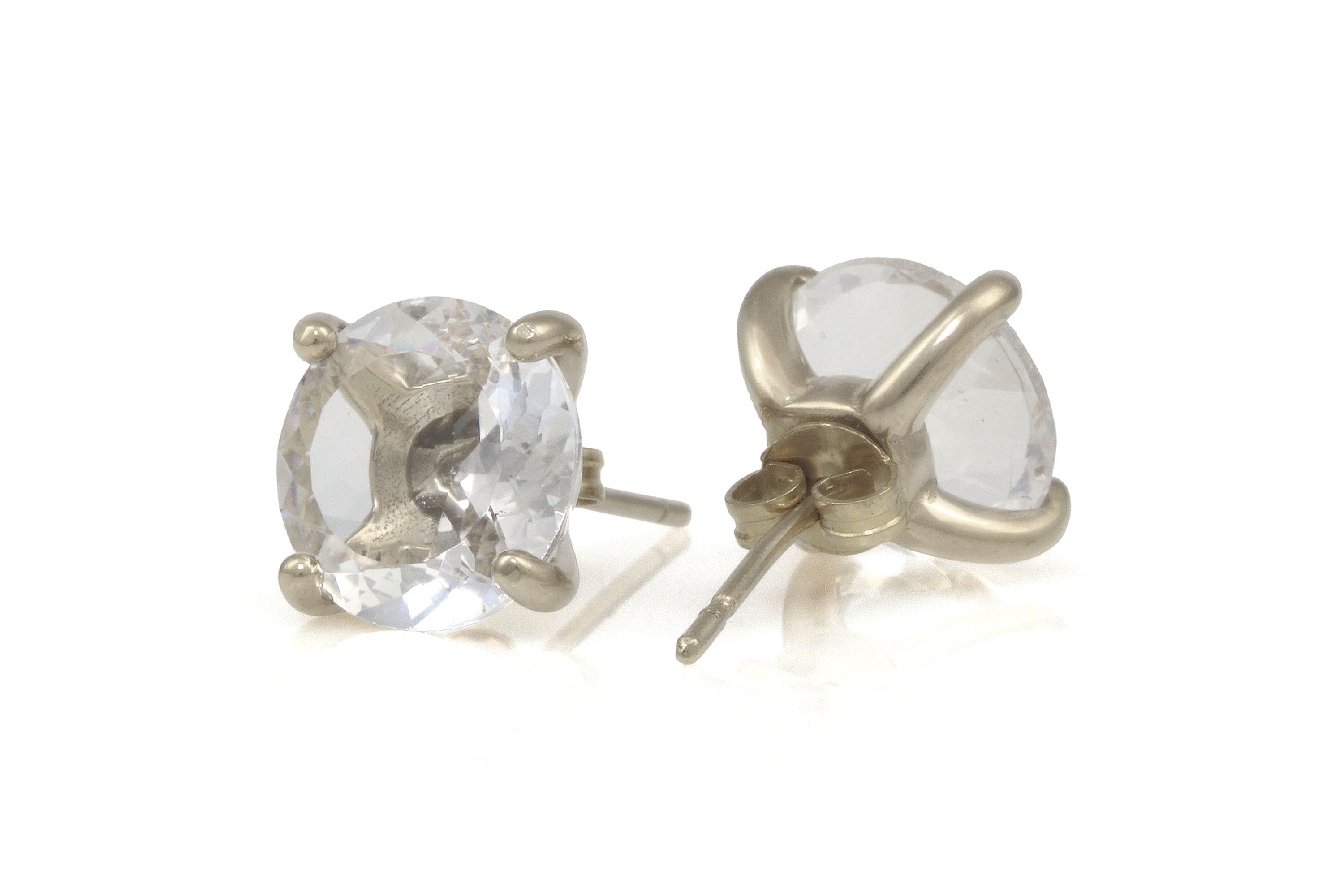 Classic Crystal Quartz Sterling Silver Earrings Earrings Anemone Unique