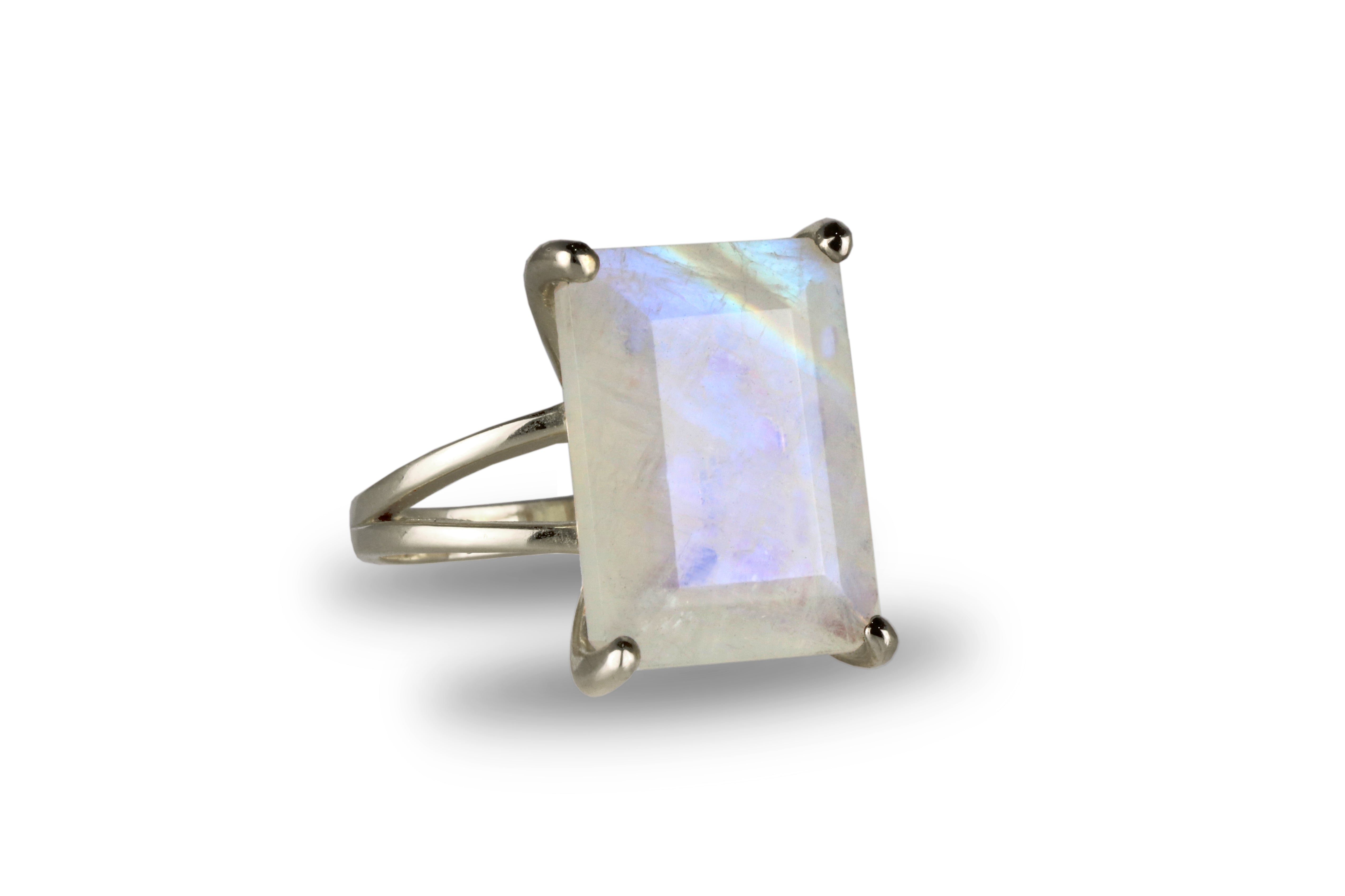 Exquisite Moonstone Ring in 925 Sterling Silver Rings Anemone Jewelry