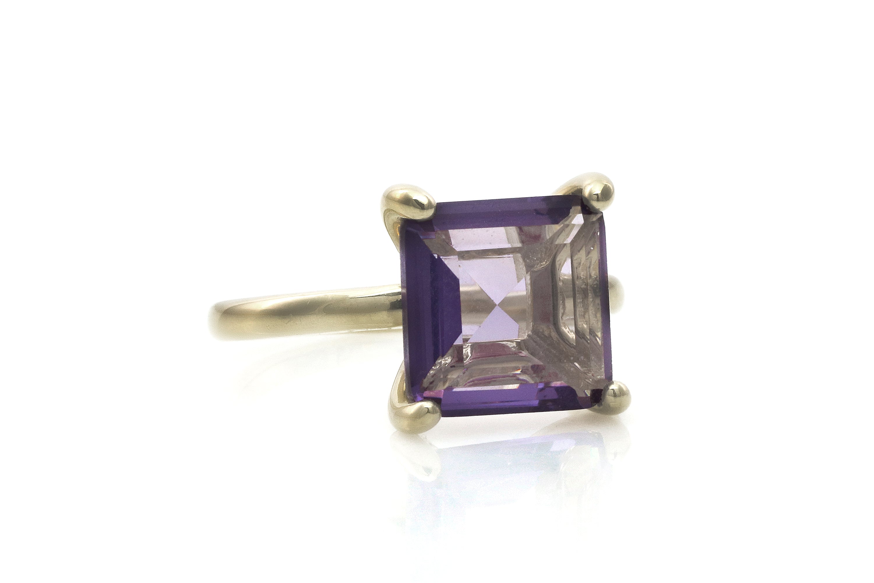 Elegant Amethyst Ring in Sterling Silver Rings Anemone Unique
