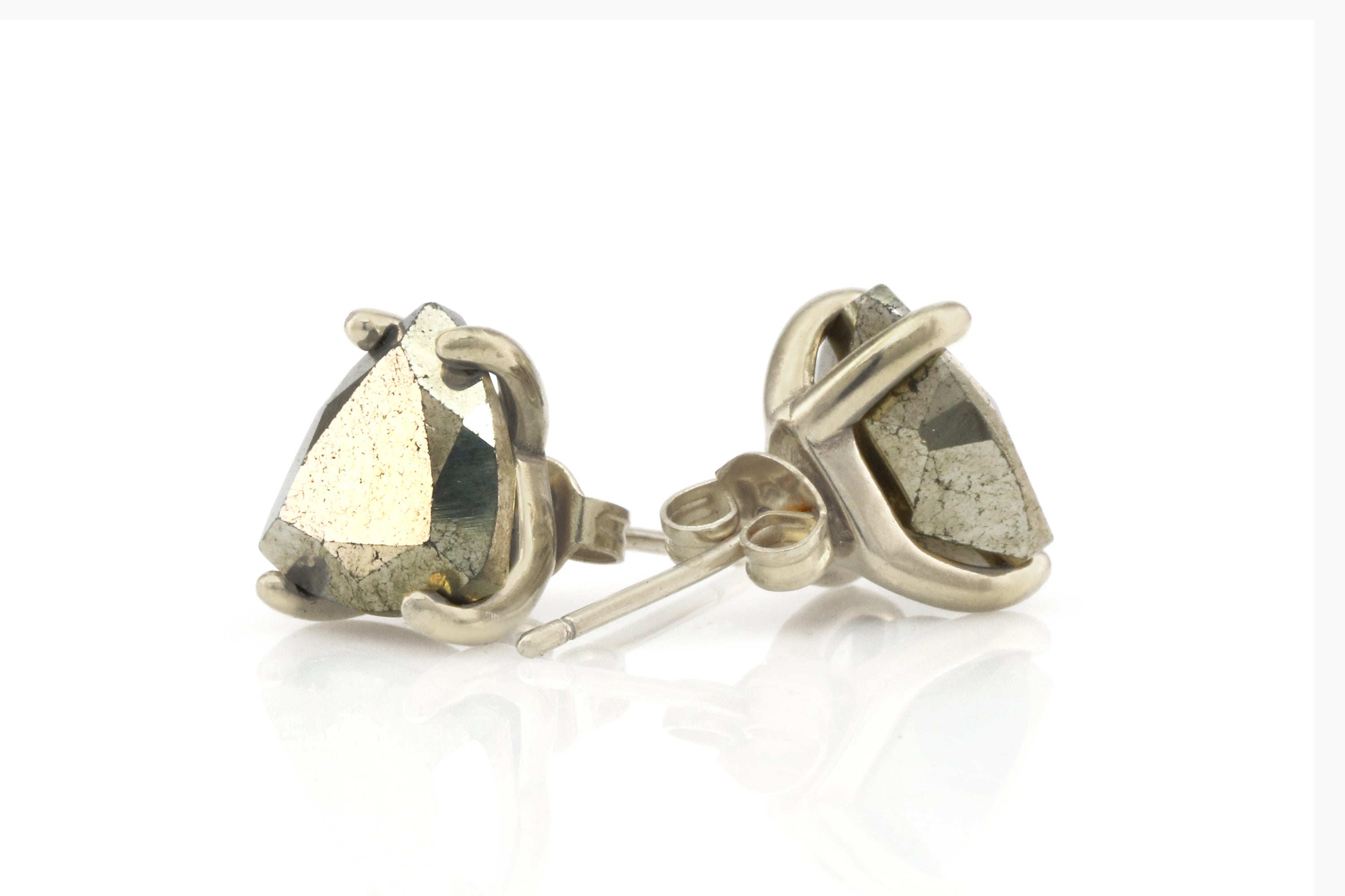 Trilliant 925 Sterling Silver Pyrite Earrings Earrings Anemone Unique