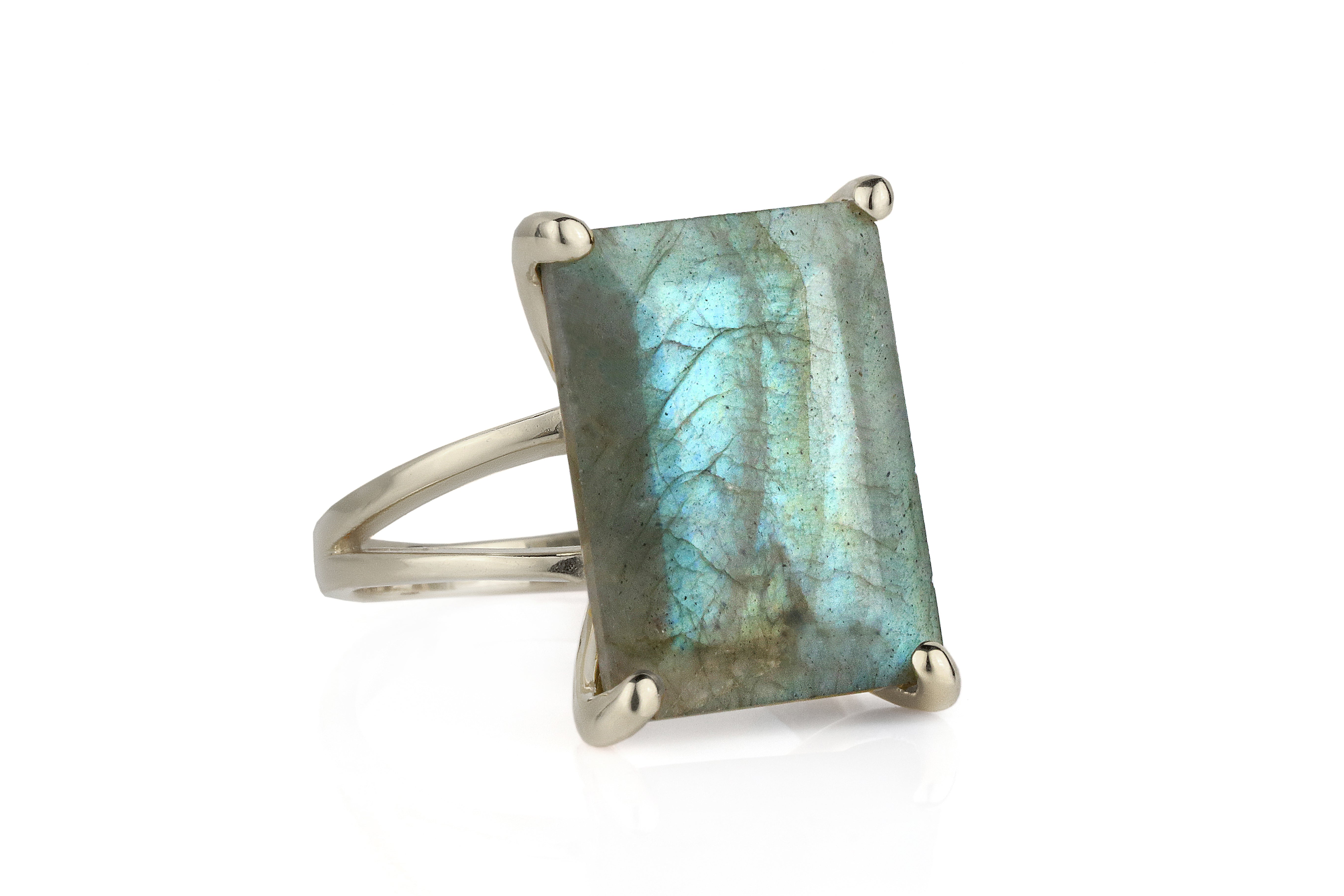 Statement Labradorite 925 Sterling Silver Ring Rings Anemone Jewelry