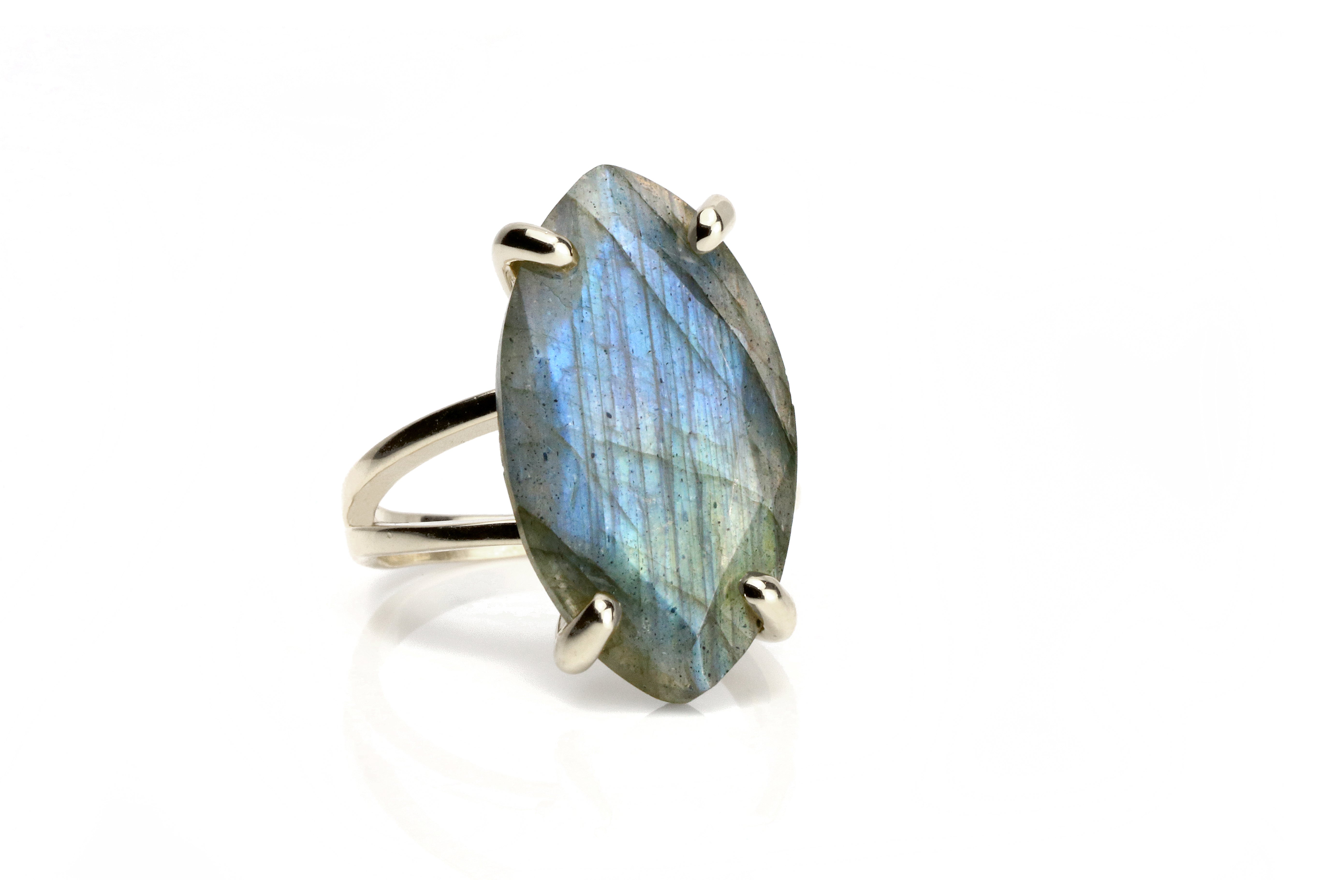 Exceptional Sterling Silver Labradorite Ring Rings Anemone Jewelry