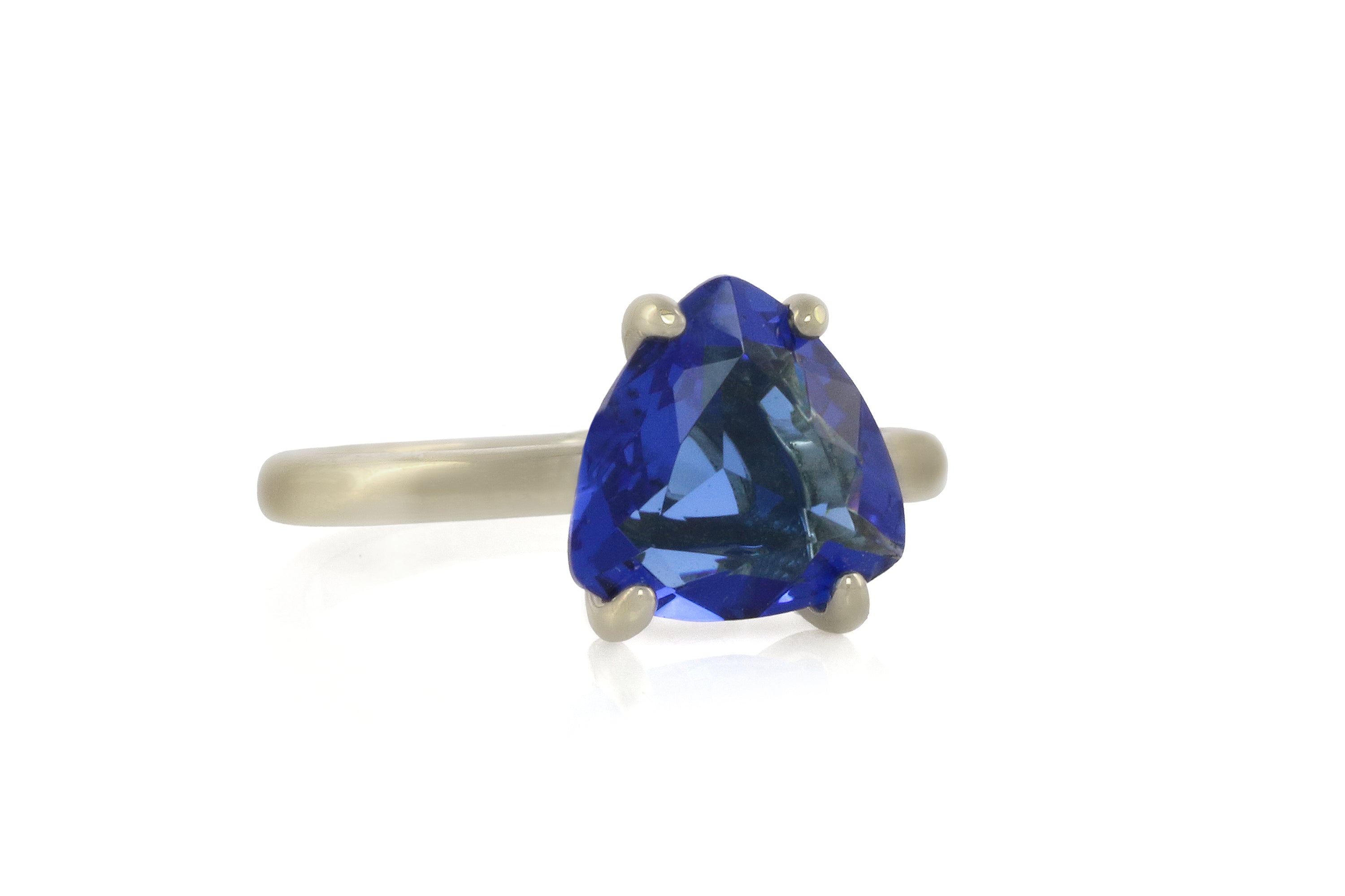 Trillion 925 Sterling Silver Sapphire Ring Rings Anemone Unique