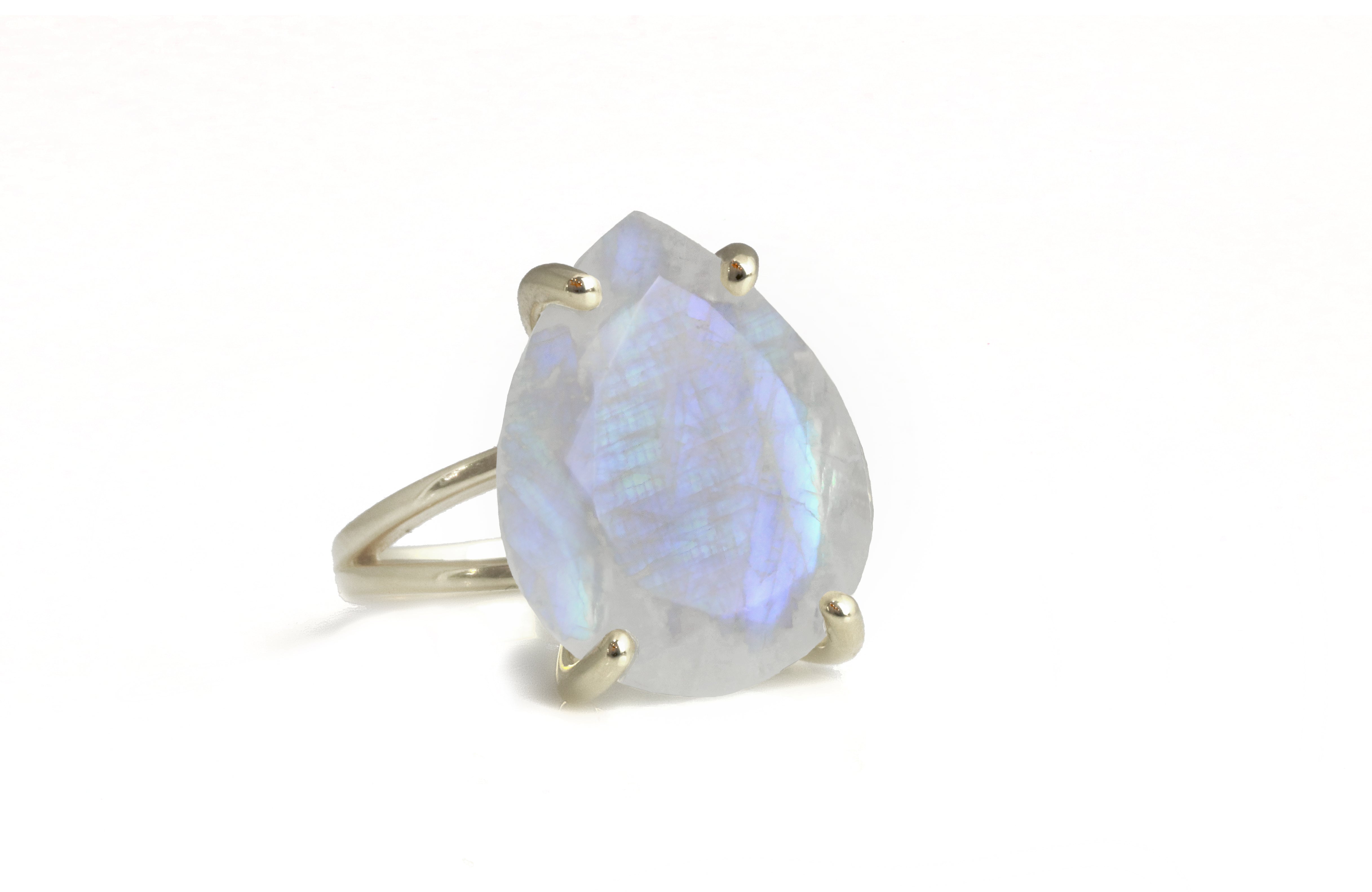 Teardrop 14CT Moonstone Ring Rings Anemone Jewelry