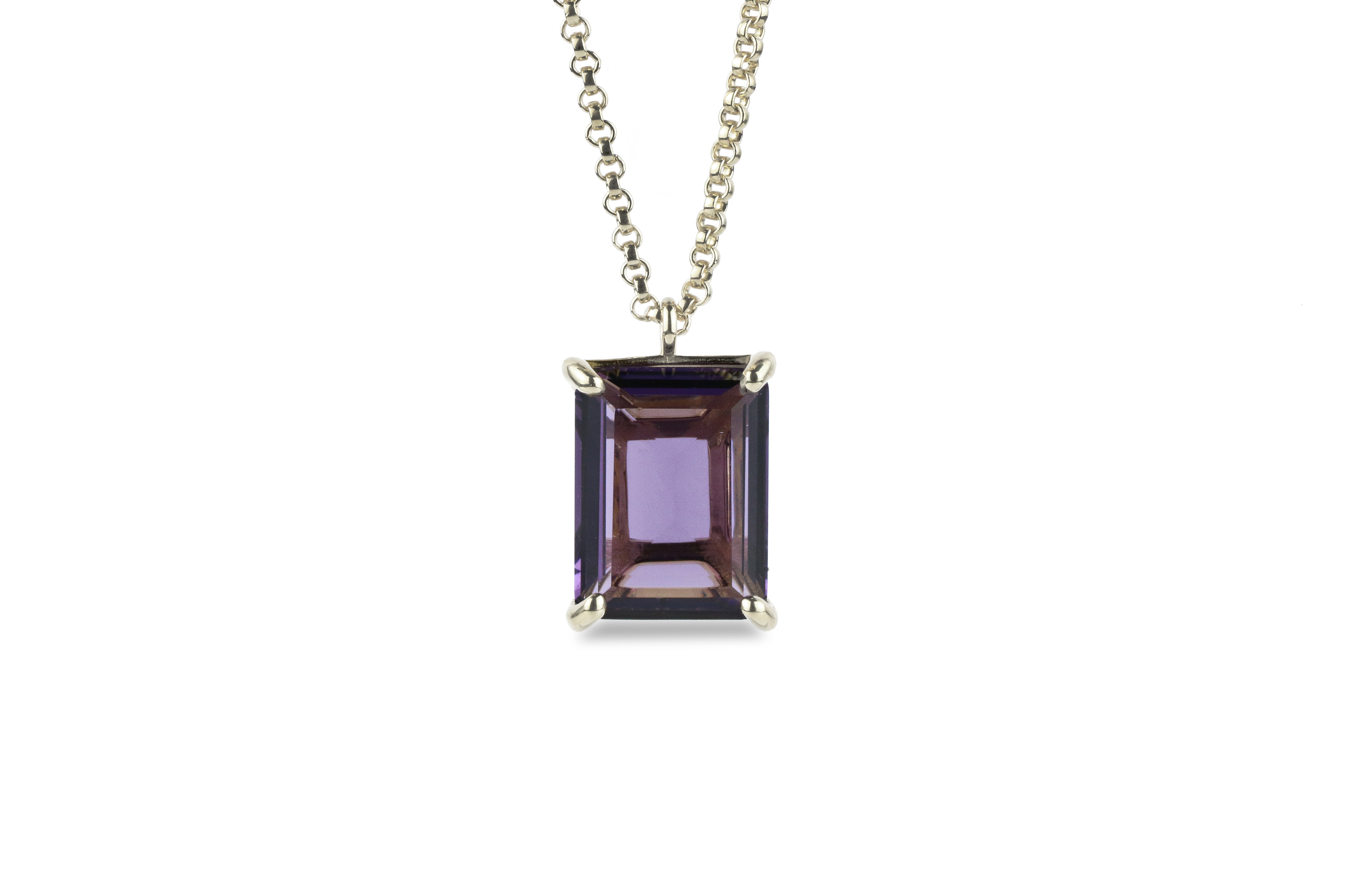 Timeless Amethyst Pendant Necklace in 14k Gold necklaces Anemone Jewelry