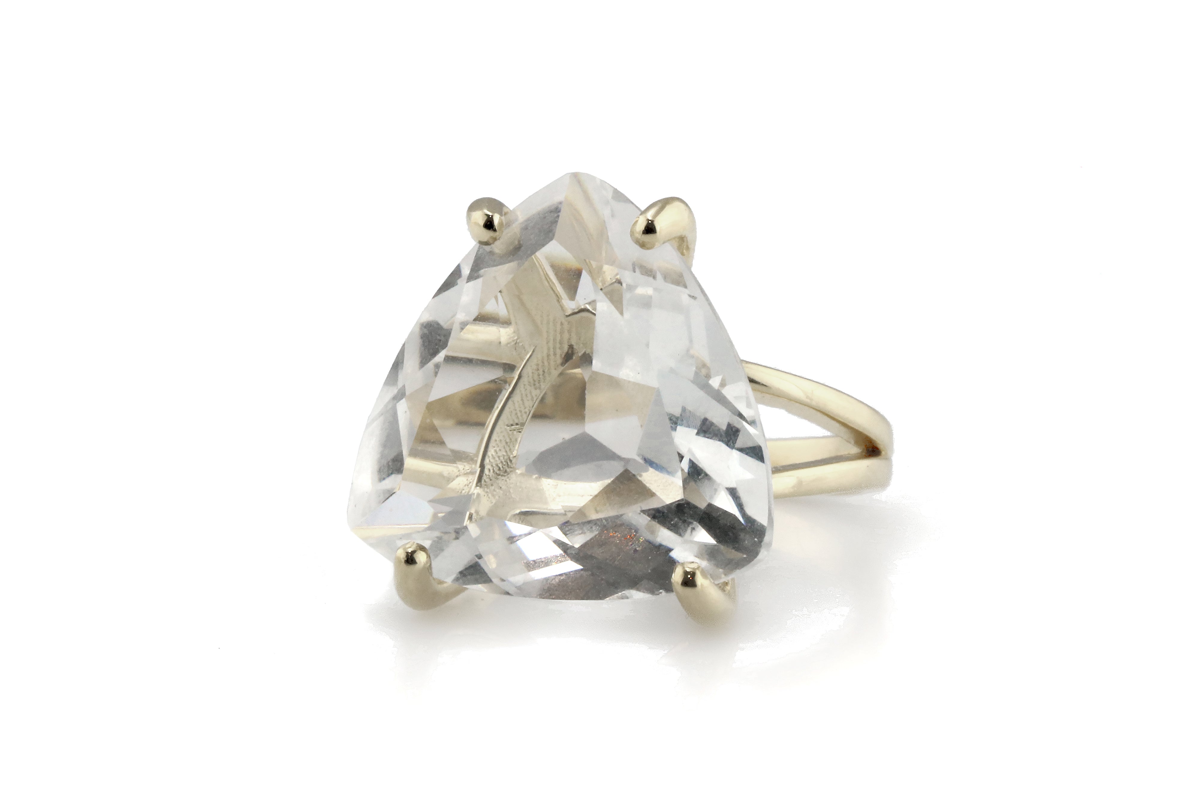 Crystal Quartz in 14k Yellow Gold-filled Ring Band Rings Anemone Jewelry