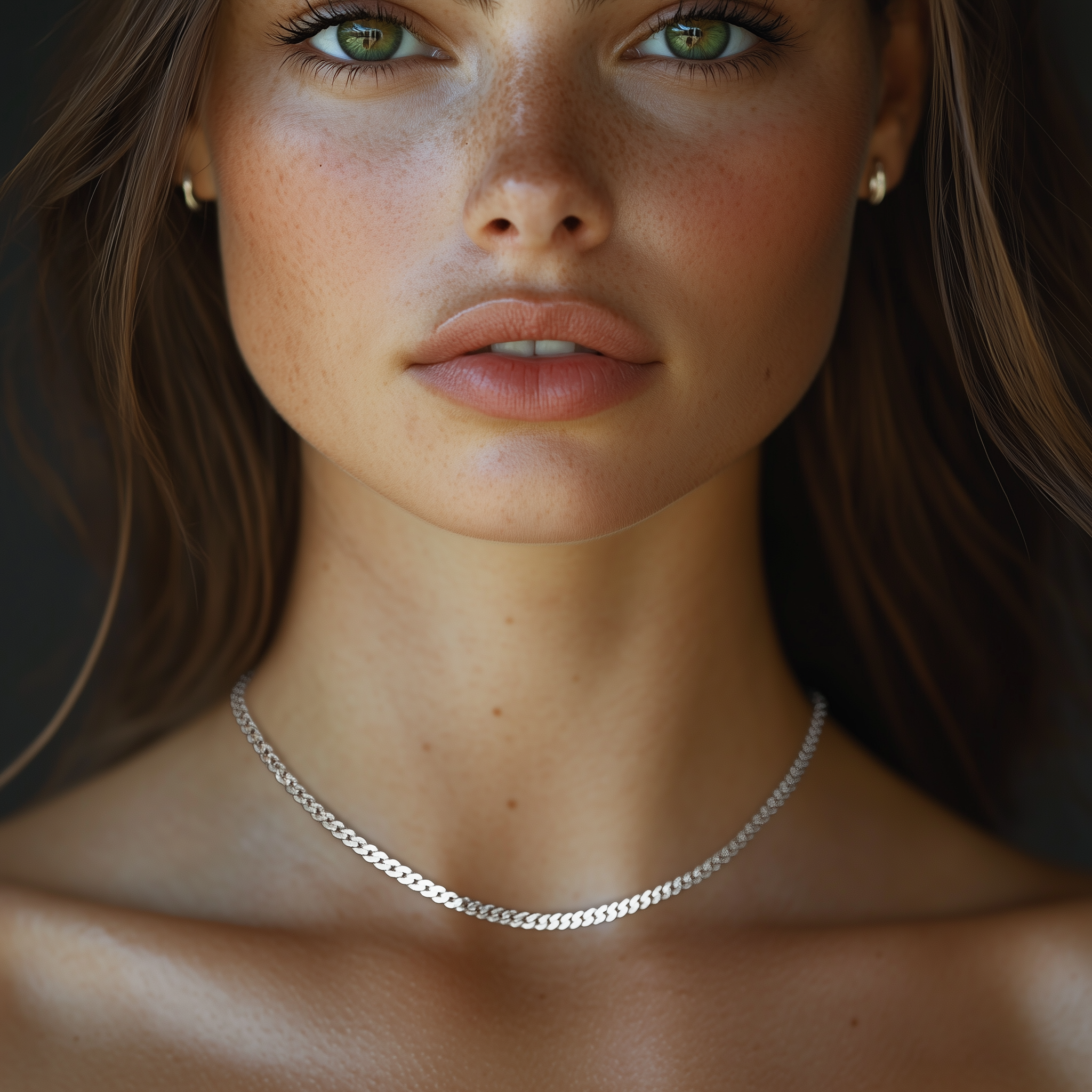 Delicate 3mm Cuban Link Sterling Silver Chain Necklace necklaces Anemone Jewelry