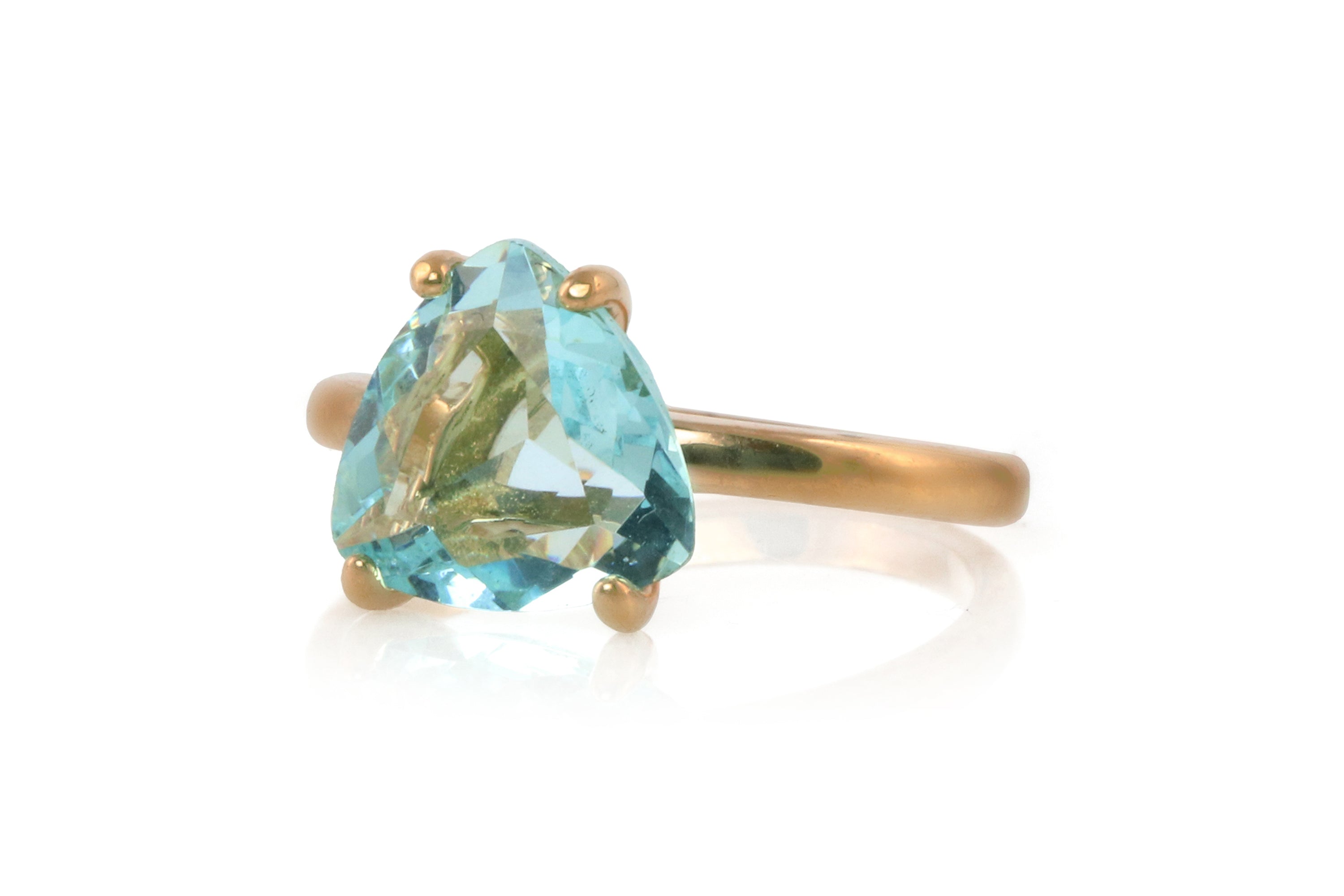 14K Gold-filled Topaz Jewelry Ring Rings Anemone Unique