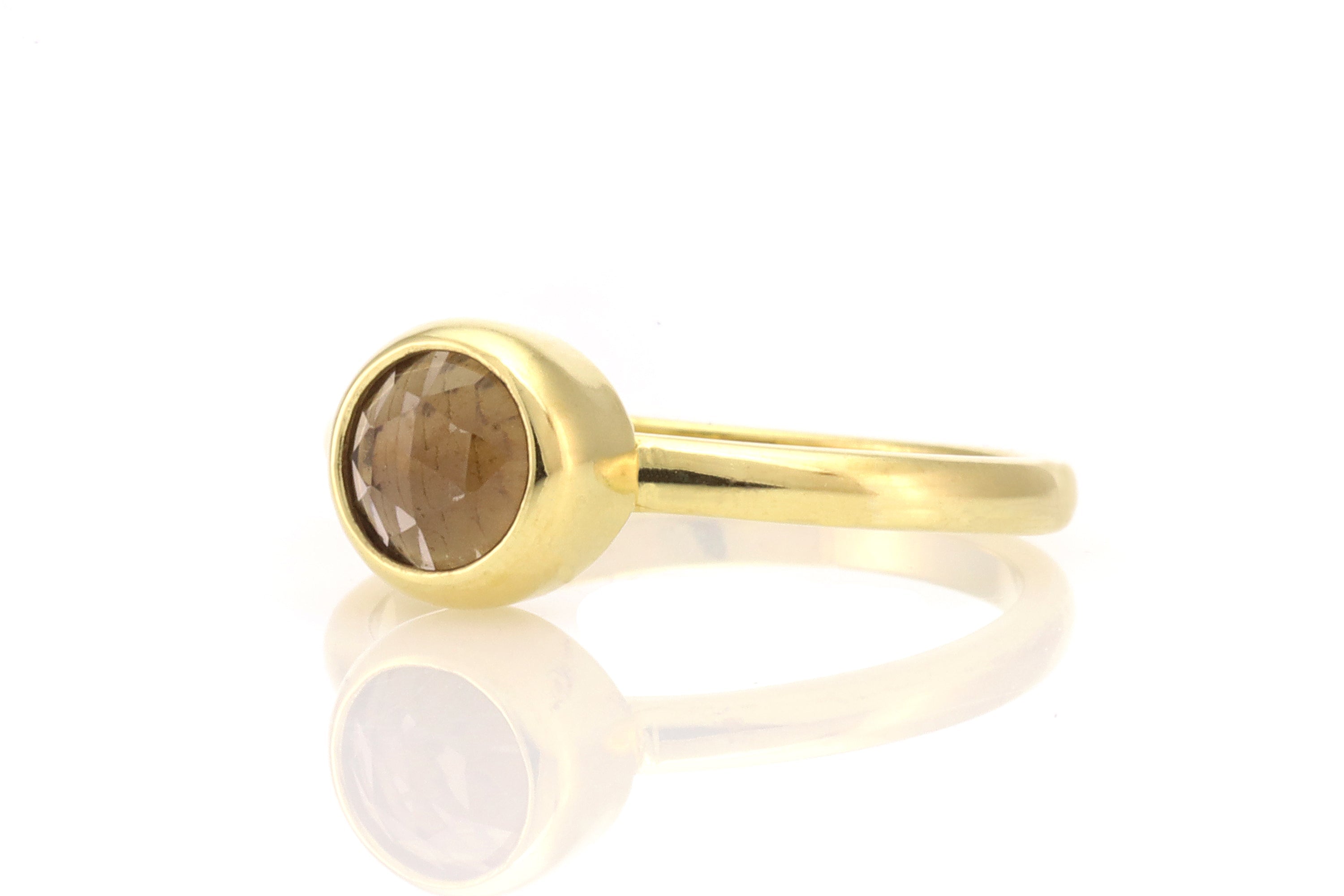 Gold Filled Smoky Quartz Bezel Set Ring Rings Anemone Limited