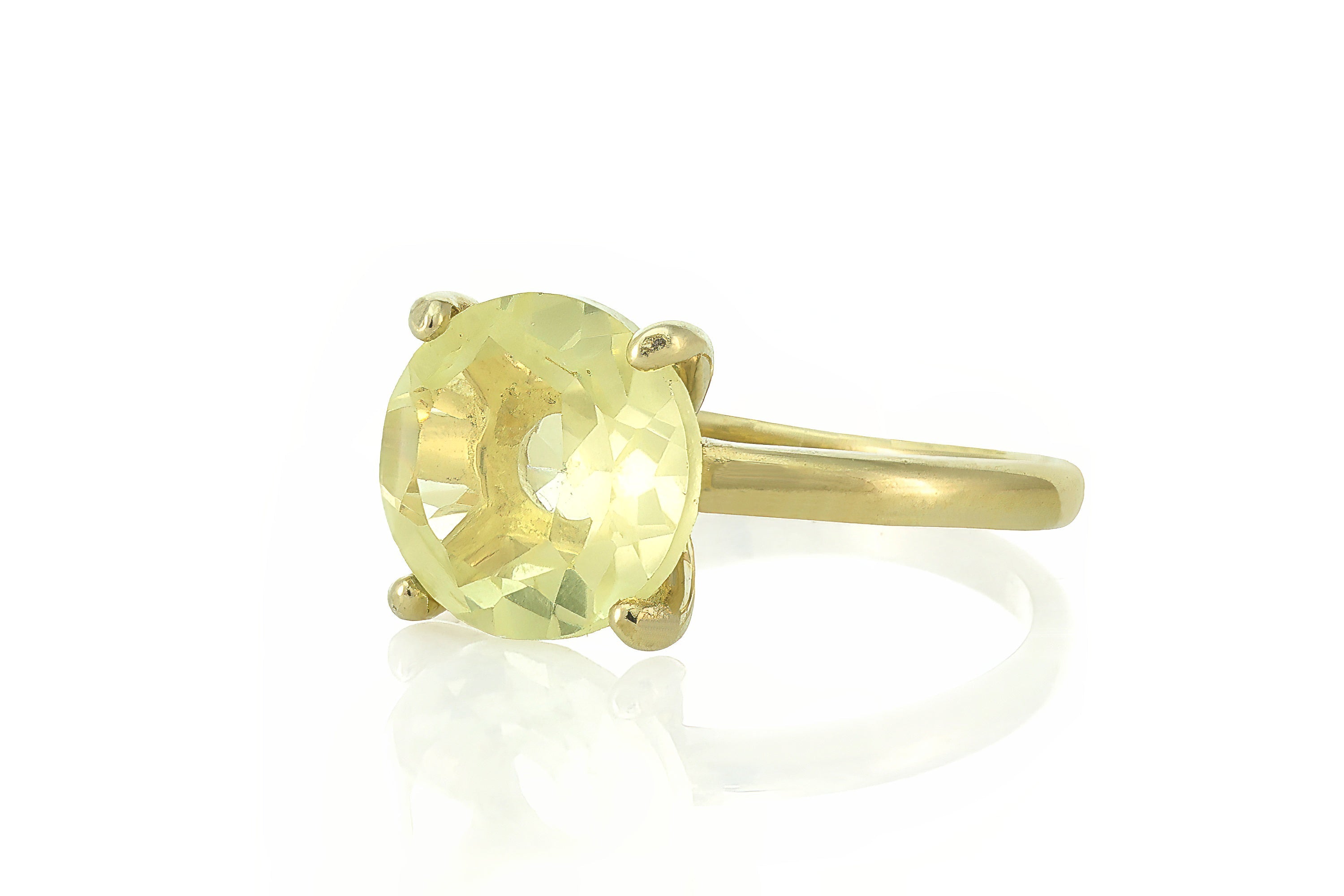 Adorable Lemon Quartz in 14K Gold-filled Ring Rings Anemone Unique