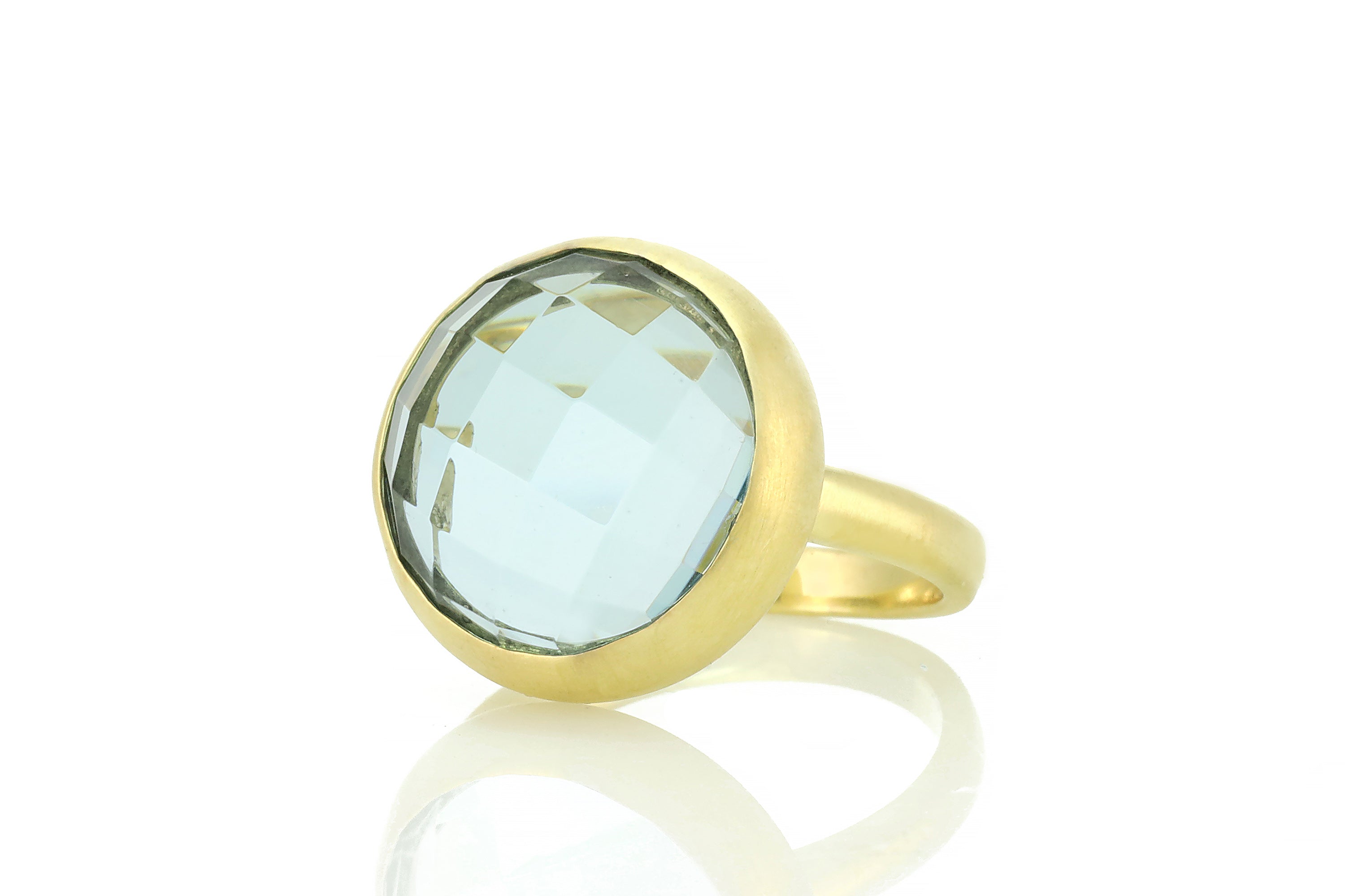 Large Gold Filled Bezel Set Topaz Ring Rings Anemone Limited