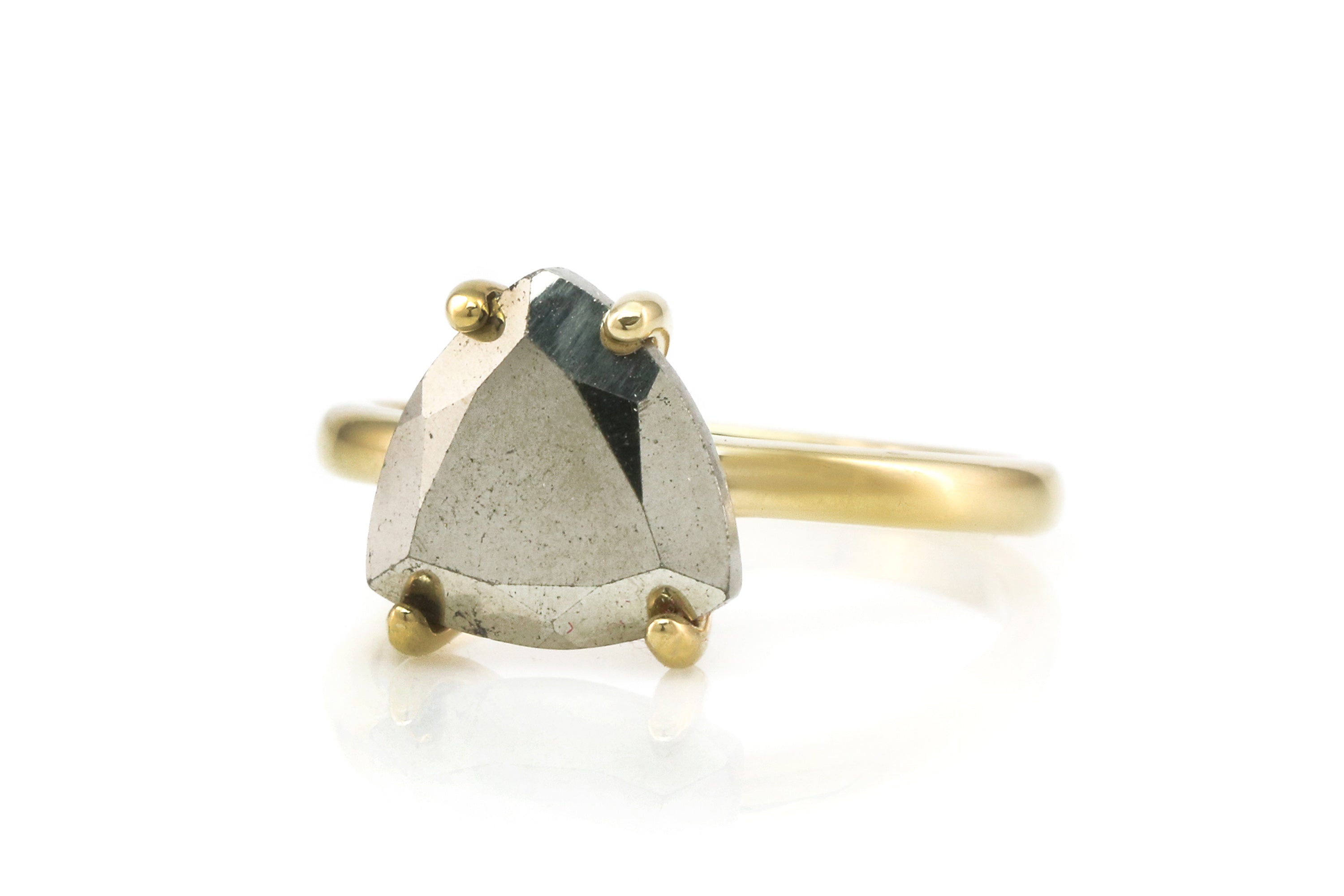 Lustrous Iron Pyrite Gold Ring Rings Anemone Unique