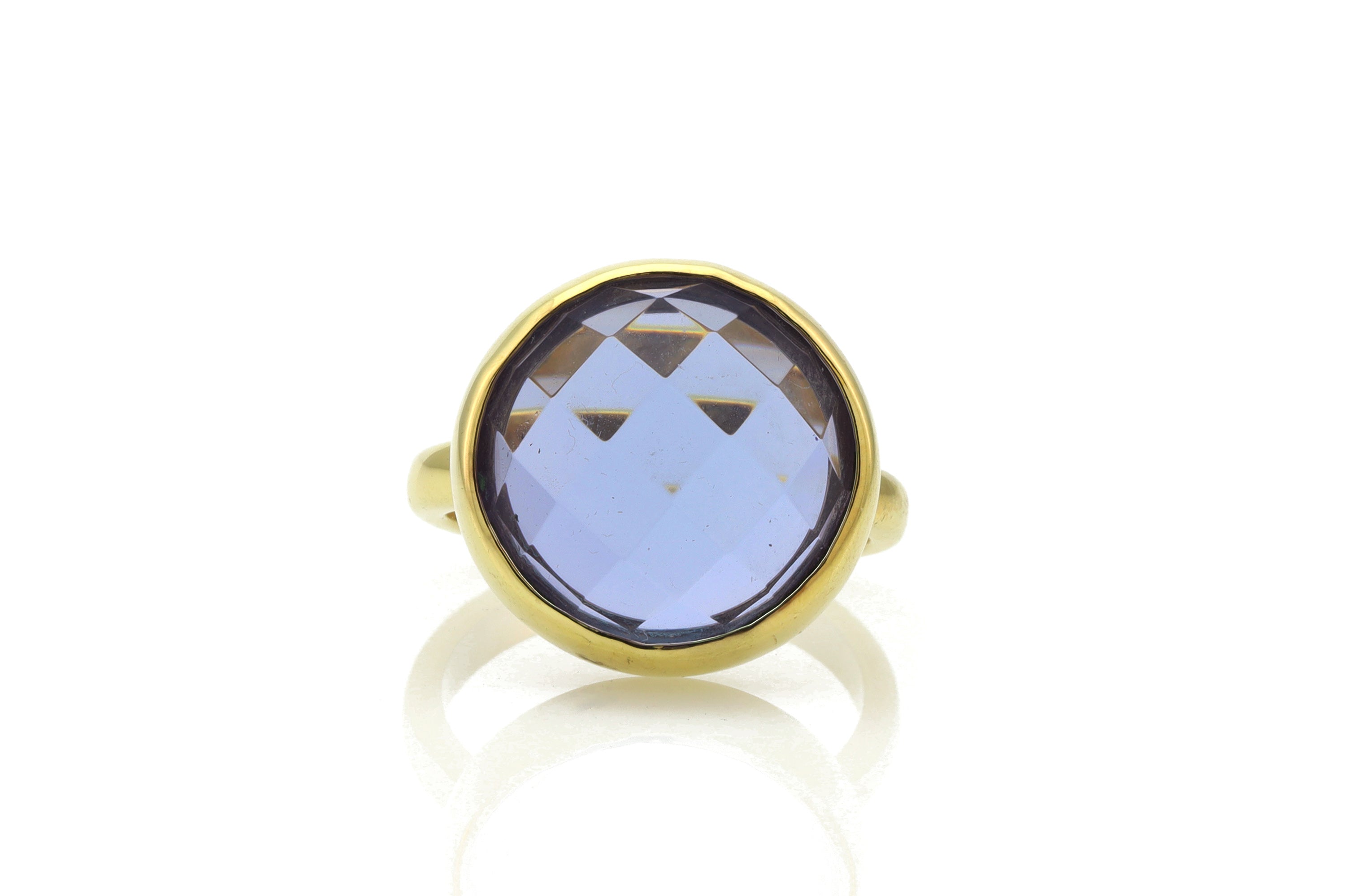 Tanzanite Gemstone Bezel Set Round Gold Filled Ring Rings Anemone Limited