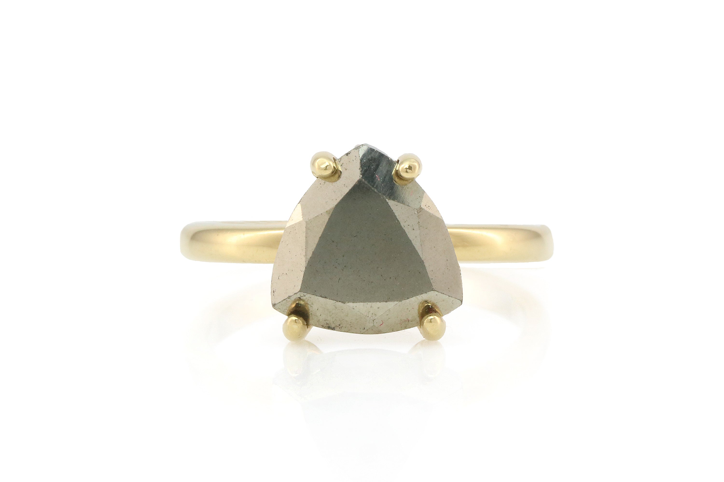Lustrous Iron Pyrite Gold Ring Rings Anemone Unique