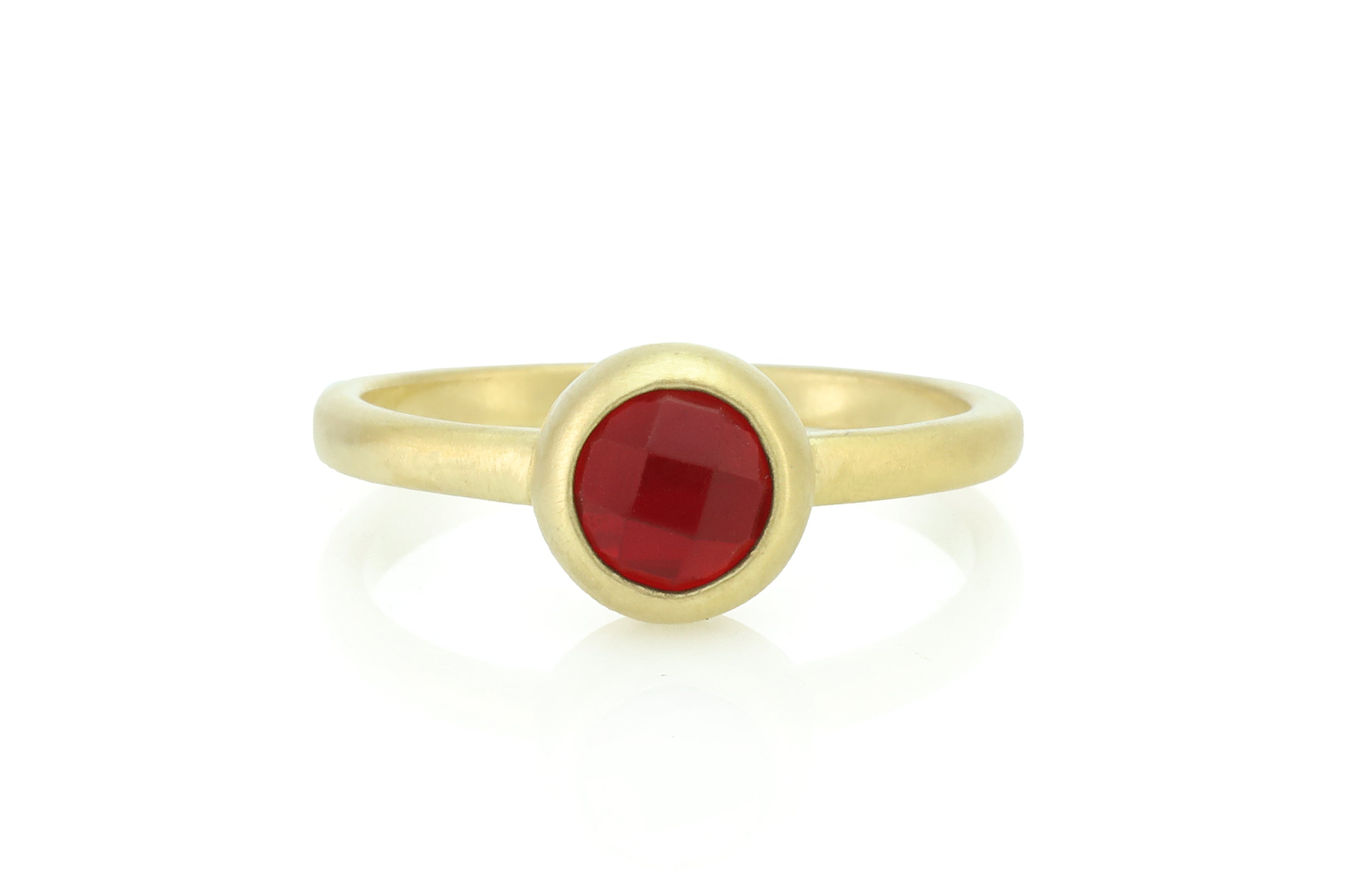 Elegant Garnet 18k Gold Bezel Setting Ring Rings Anemone Limited