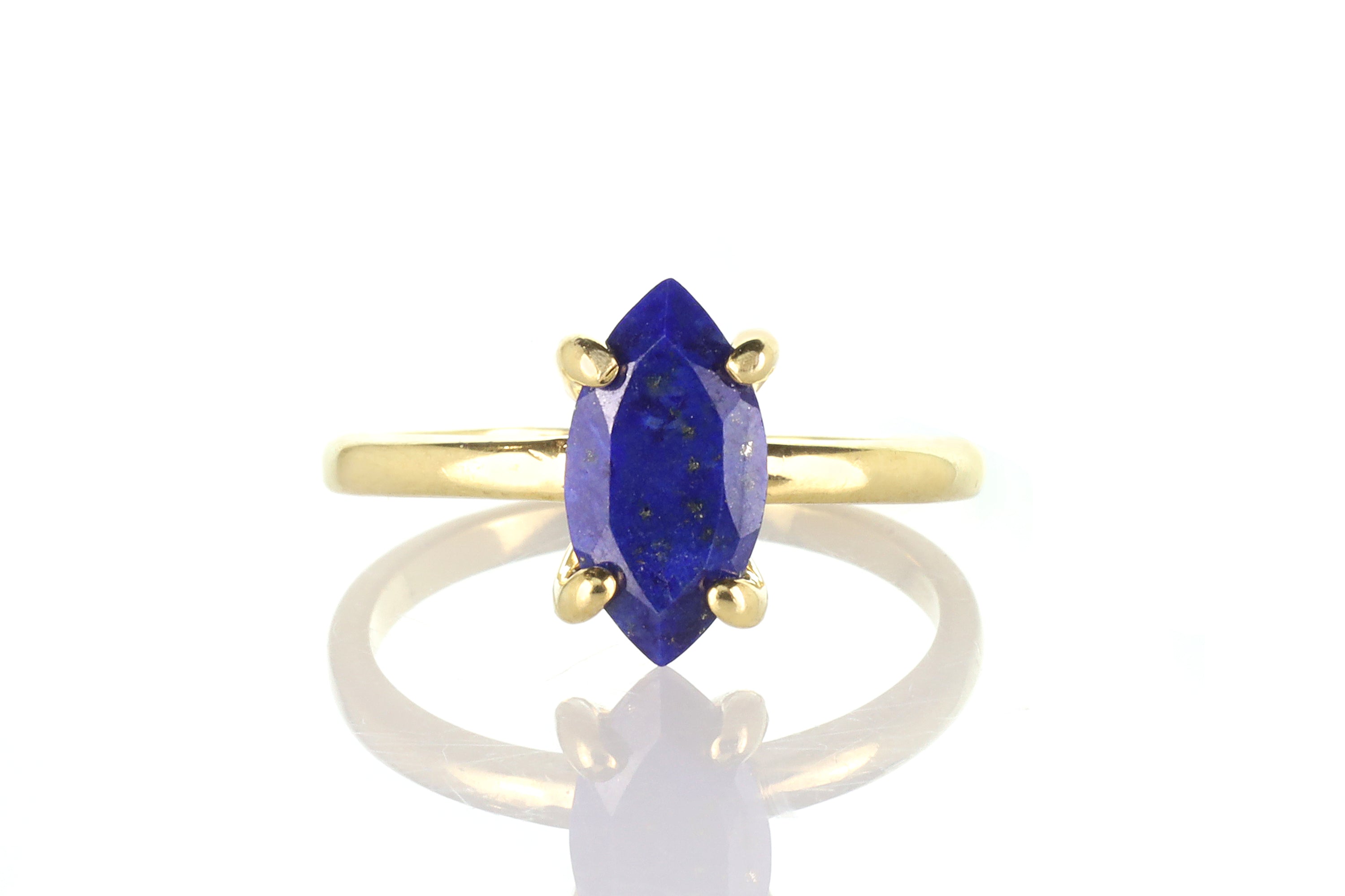 Marquise Gold Filled Lapis Lazuli Ring Rings Anemone Unique