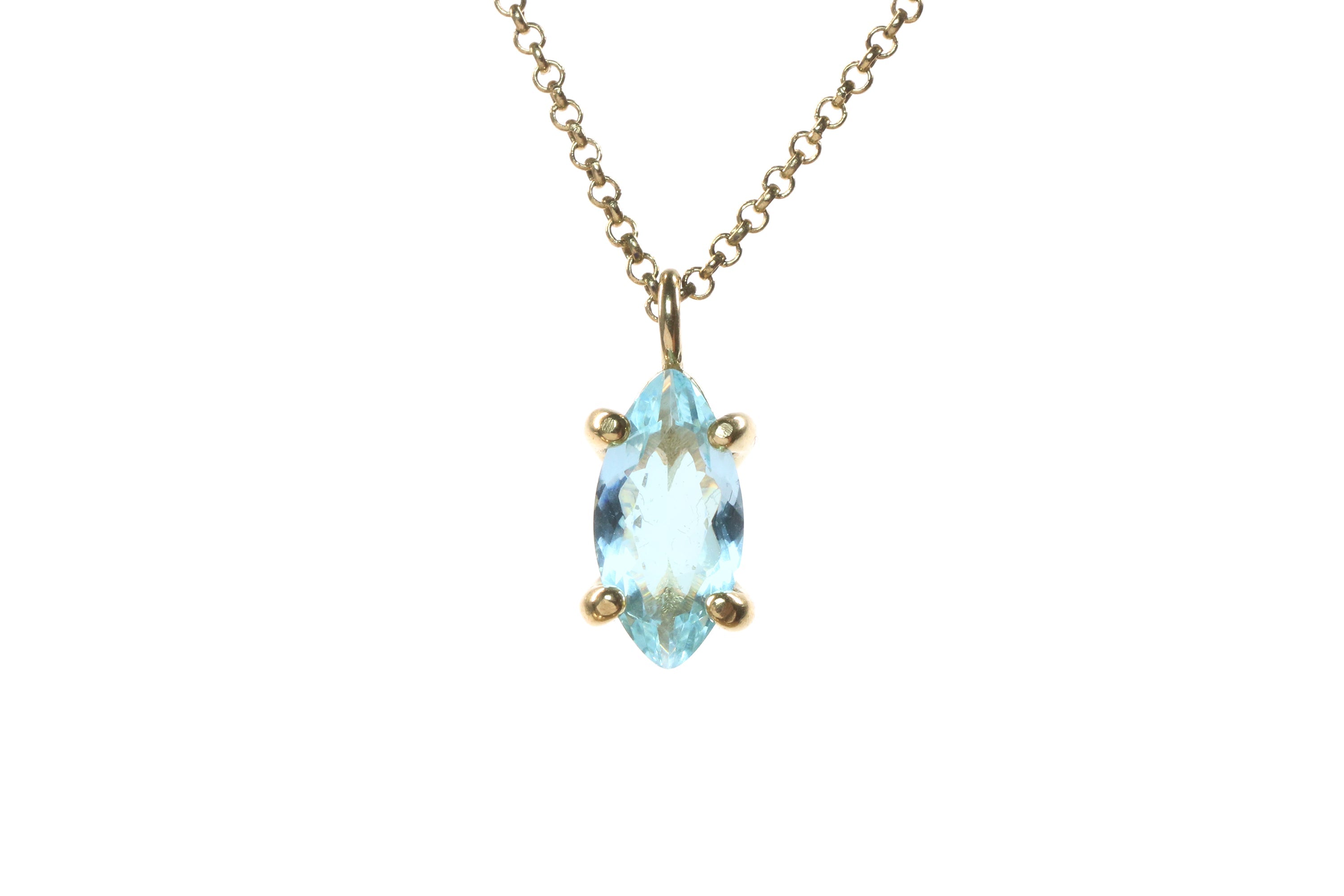 Unique Topaz Birthstone Gold Necklace necklaces Anemone Unique