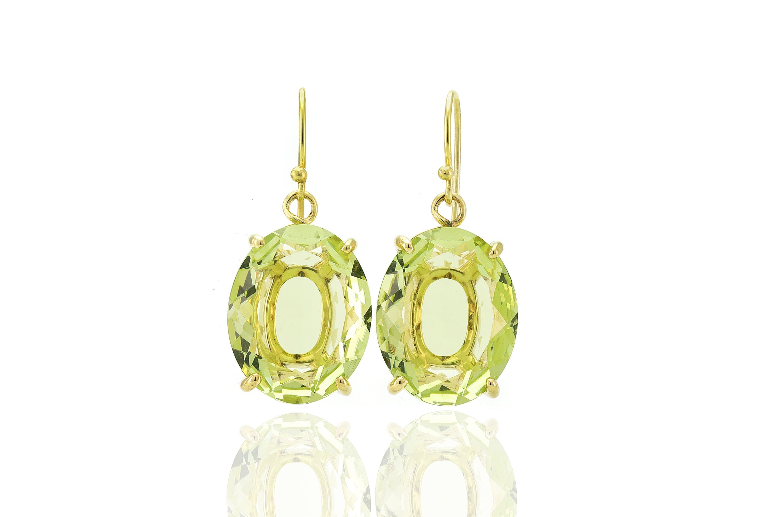 14k Gold Filled Lemon Quartz Dangle Earrings Earrings Anemone Jewelry