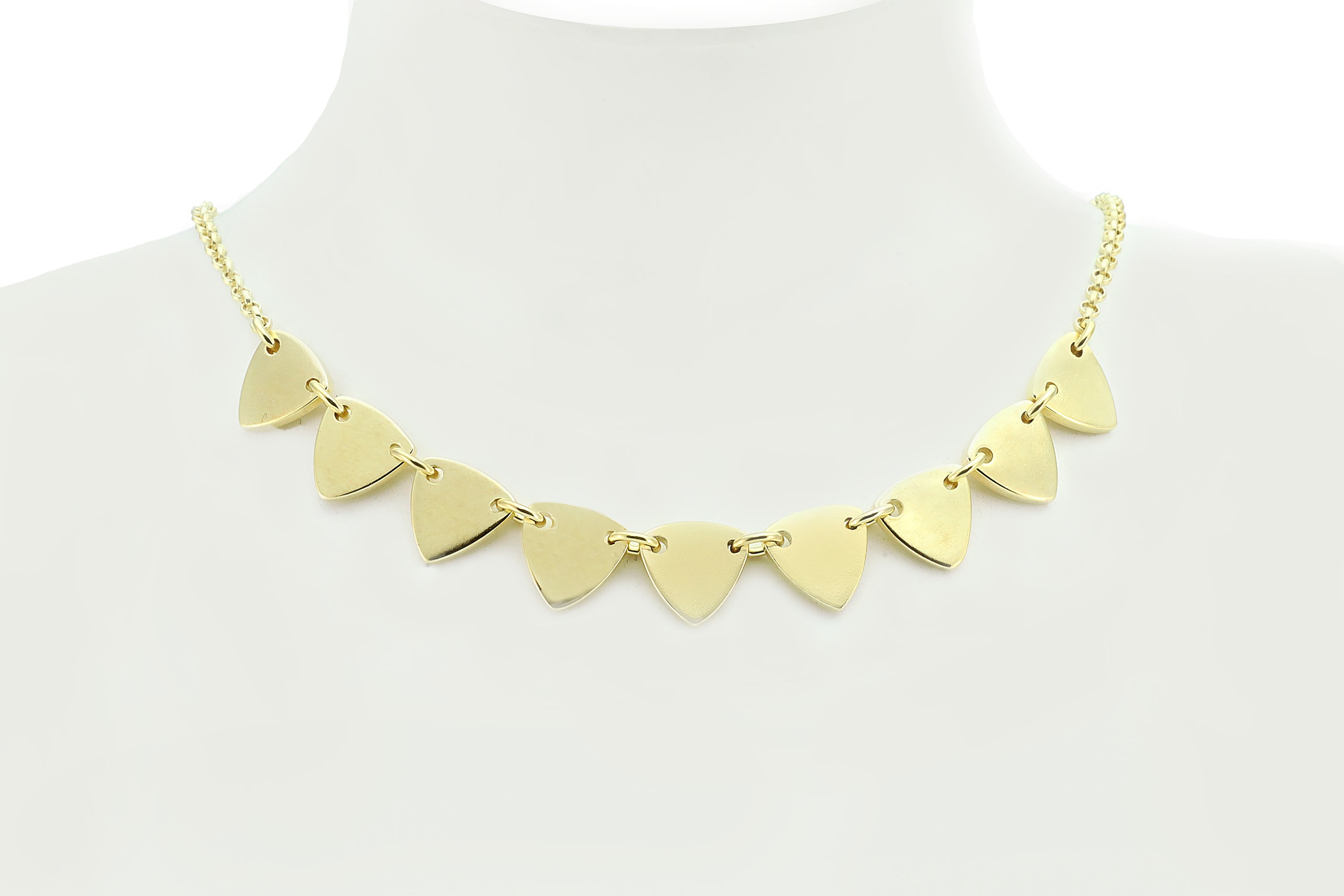 Geometric Trillion Shape Charms Gold Necklace necklaces Anemone Jewelry