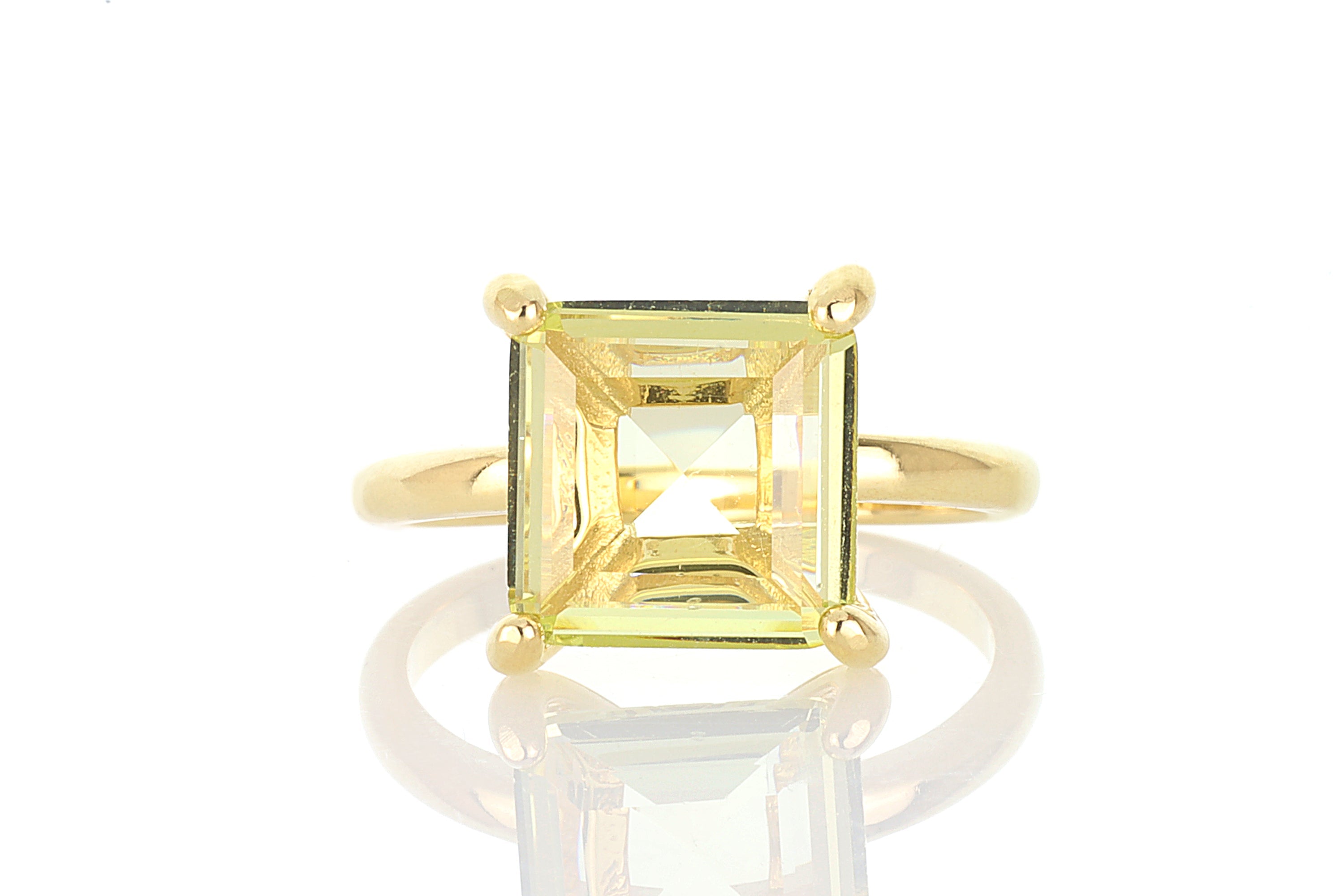 Lemon Quartz Ring in 14k Gold-filled Setting Rings Anemone Unique