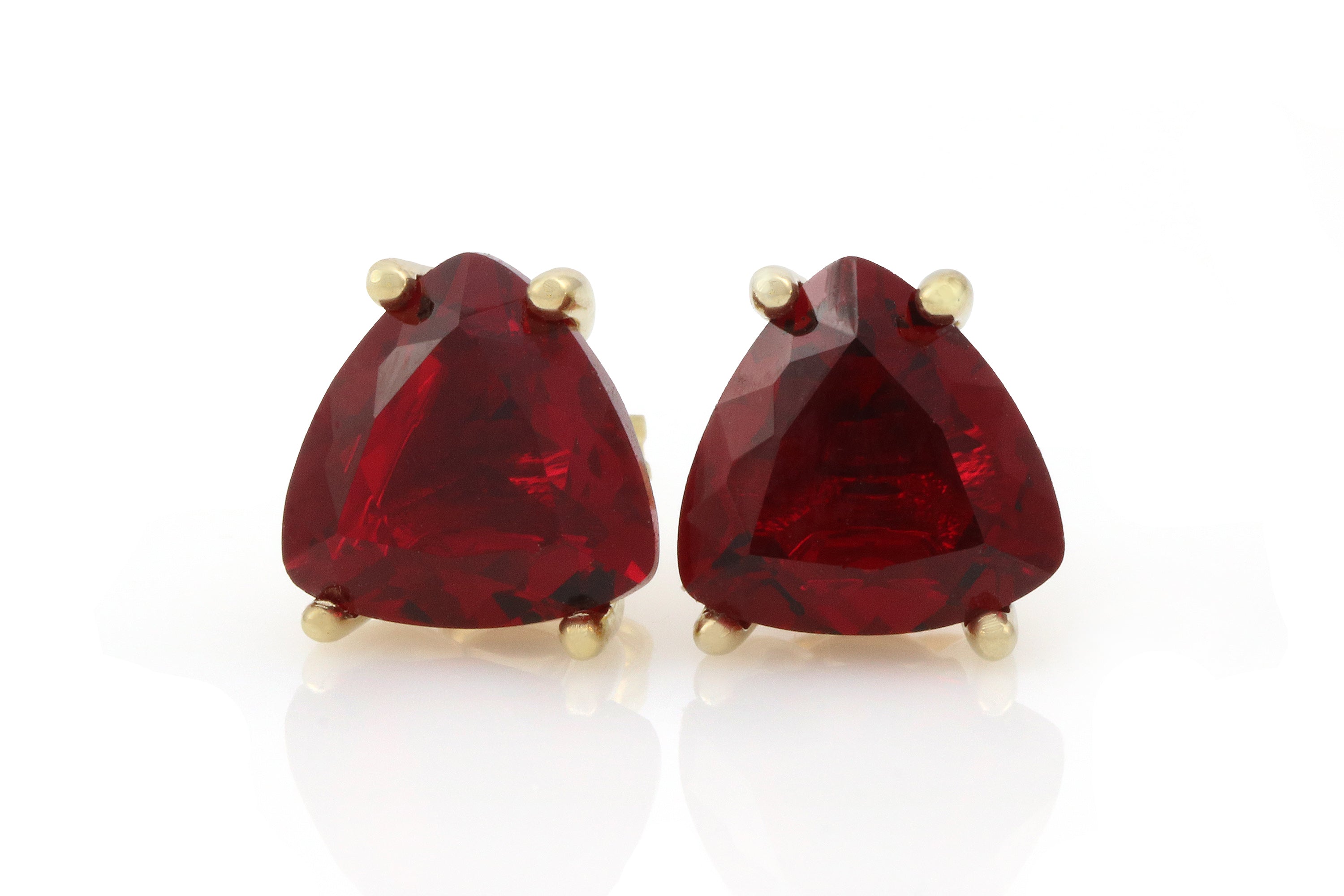 Vibrant Statement Garnet Earrings in Gold Earrings Anemone Unique