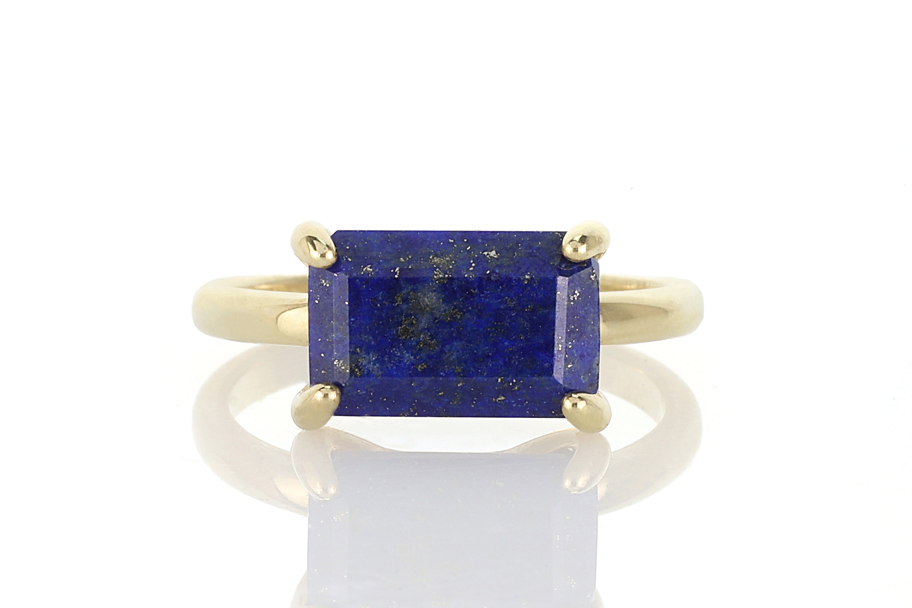 Princess Cut Lapis Lazuli Gold Ring Rings Anemone Unique