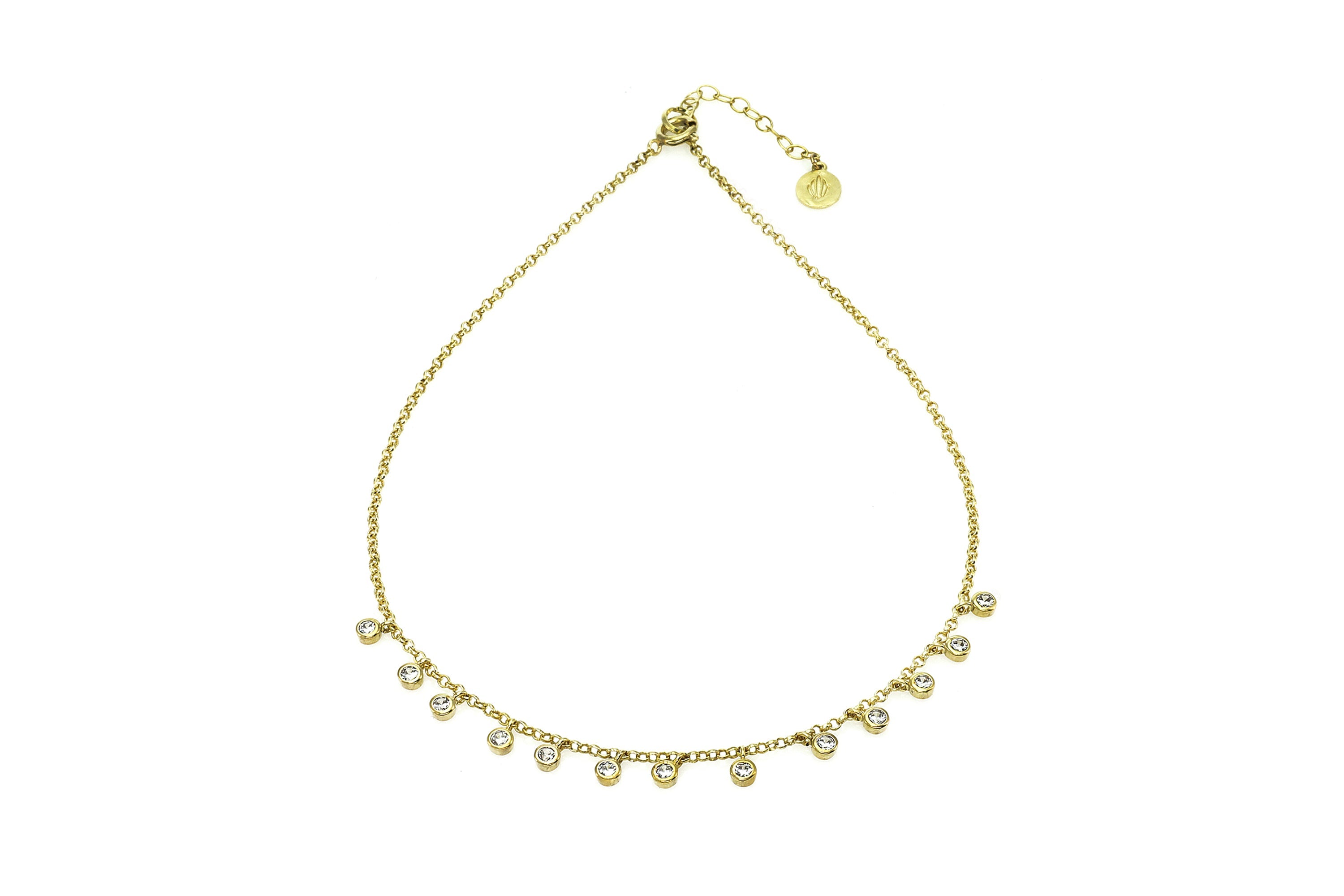Cubic Zirconia Pendant 14k Gold Filled Necklace necklaces Anemone Unique