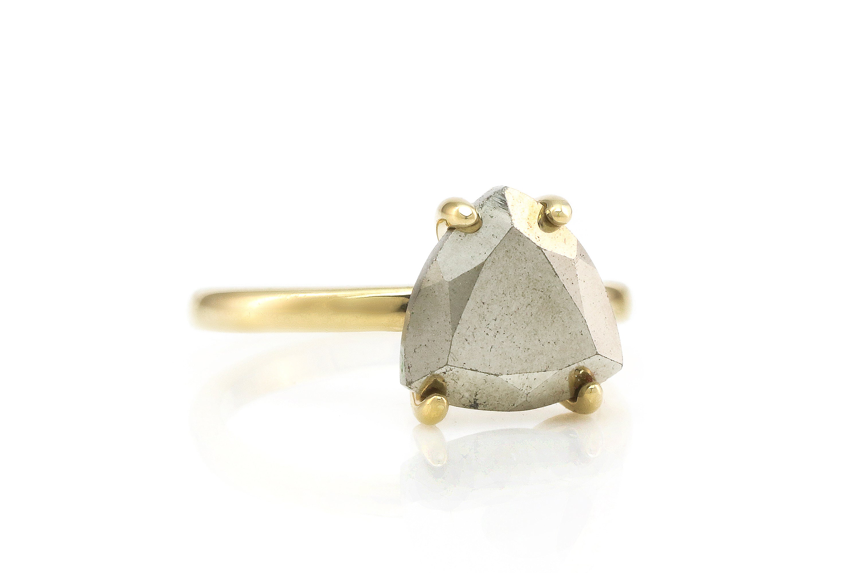 Lustrous Iron Pyrite Gold Ring Rings Anemone Unique
