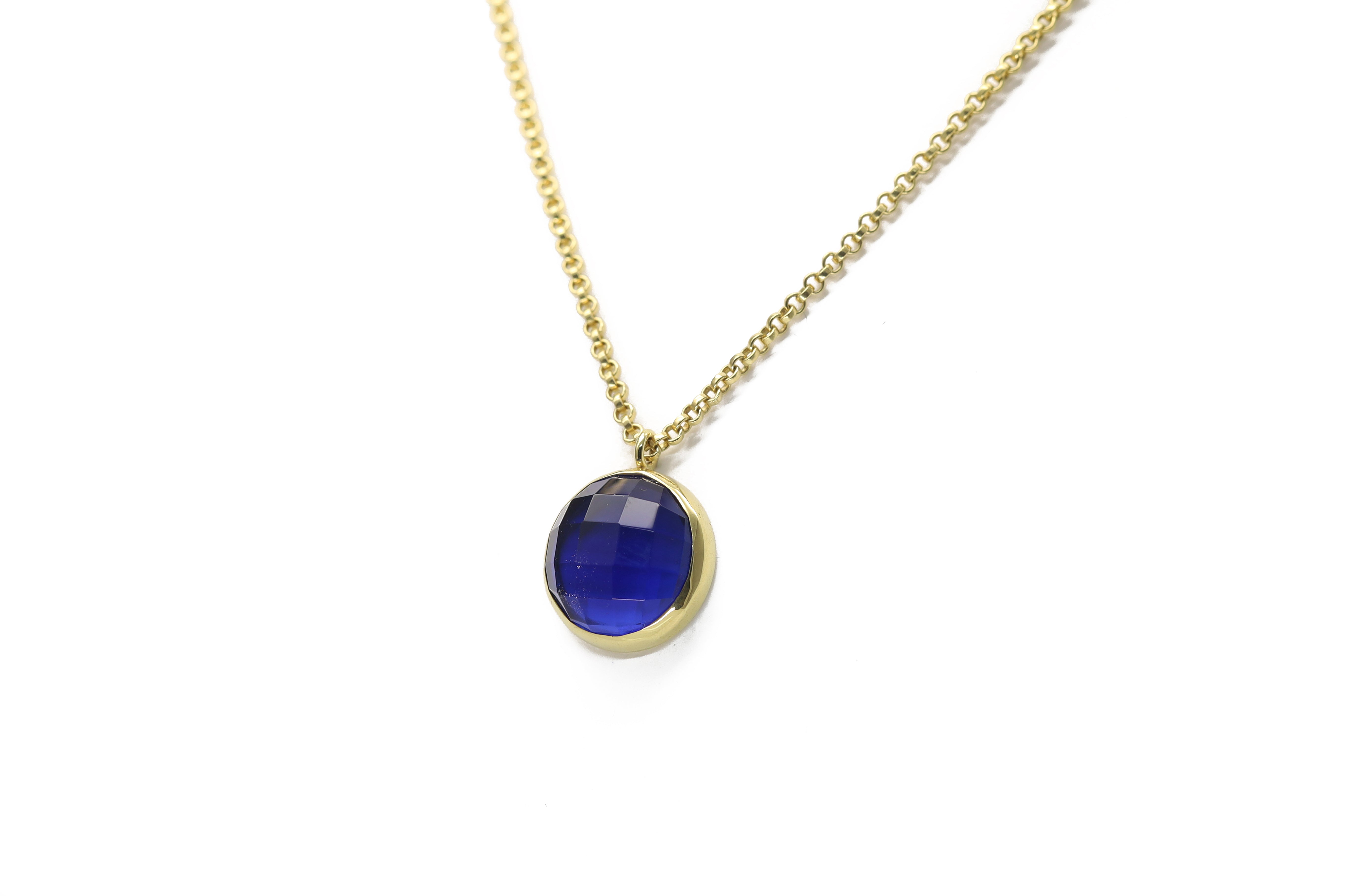 Vibrant Sterling Silver Blue Sapphire Necklace Jewelry necklaces Anemone Limited