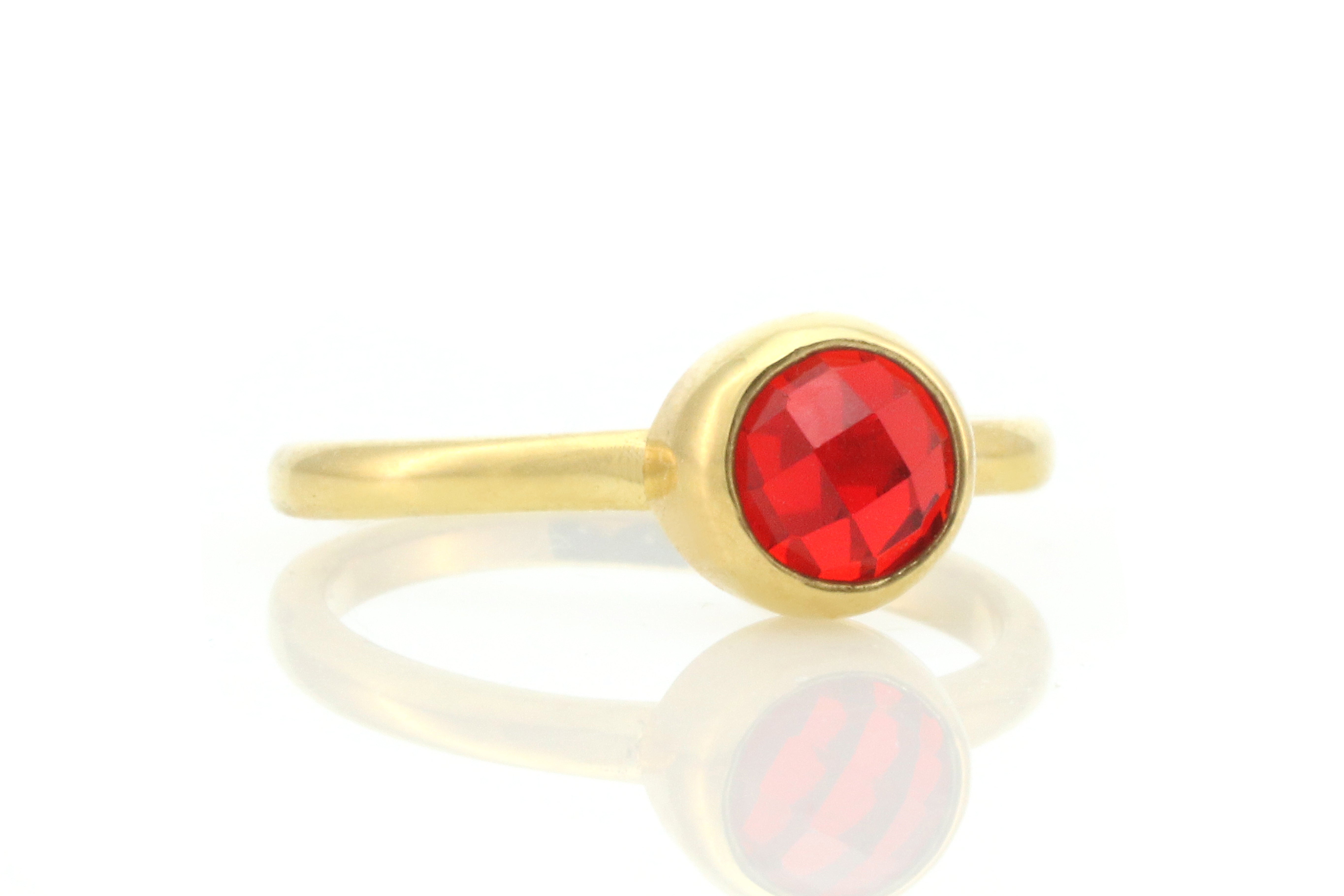 925 Sterling Silver Bezel Set Ruby Ring Rings Anemone Limited