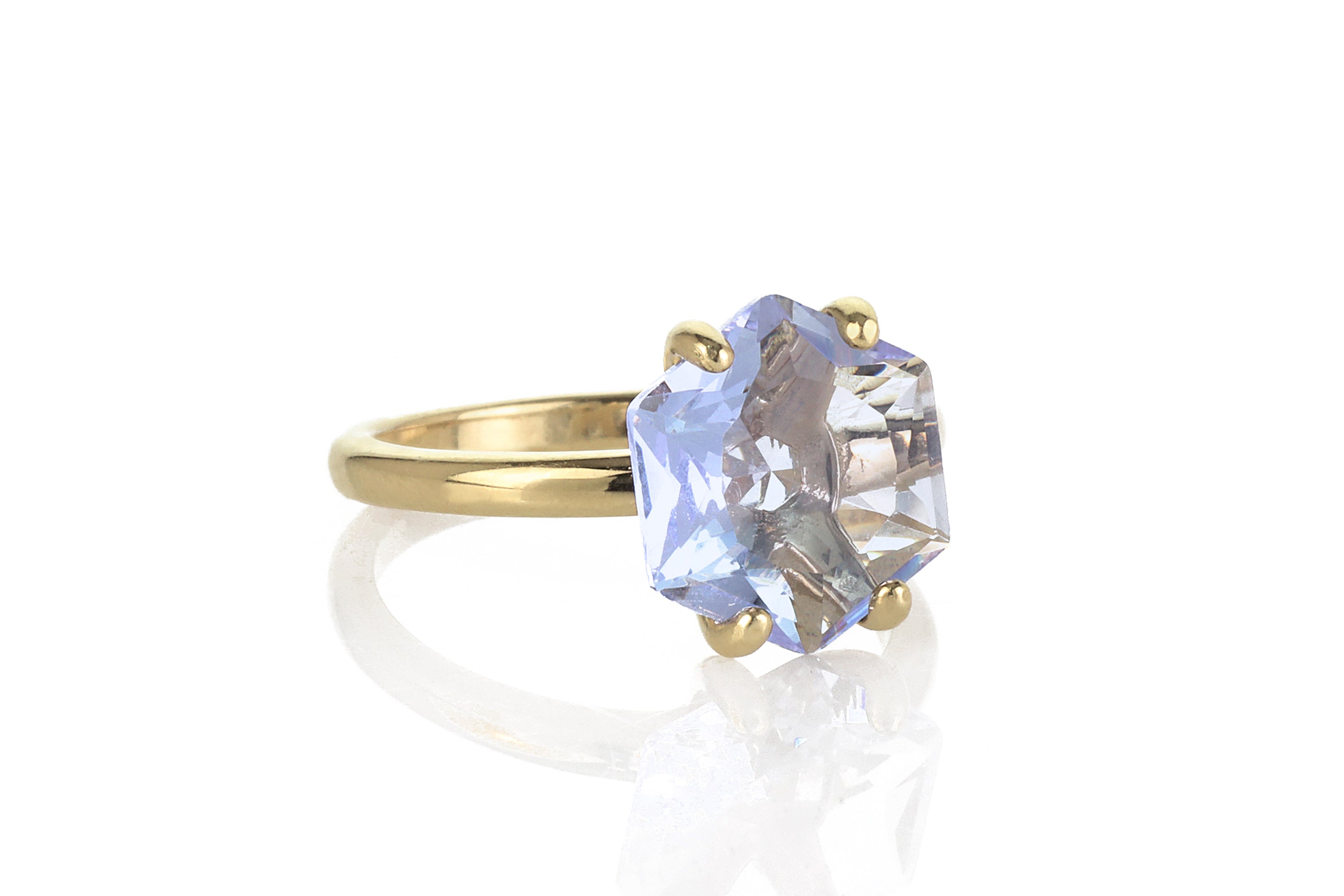 Rose Gold Tanzanite Solitaire Ring Rings Anemone Unique