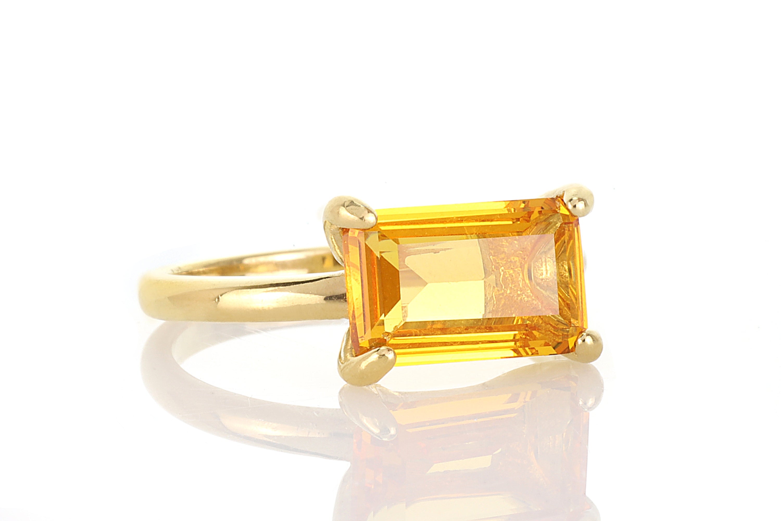 Vintage Citrine Gold Filled Ring Rings Anemone Unique