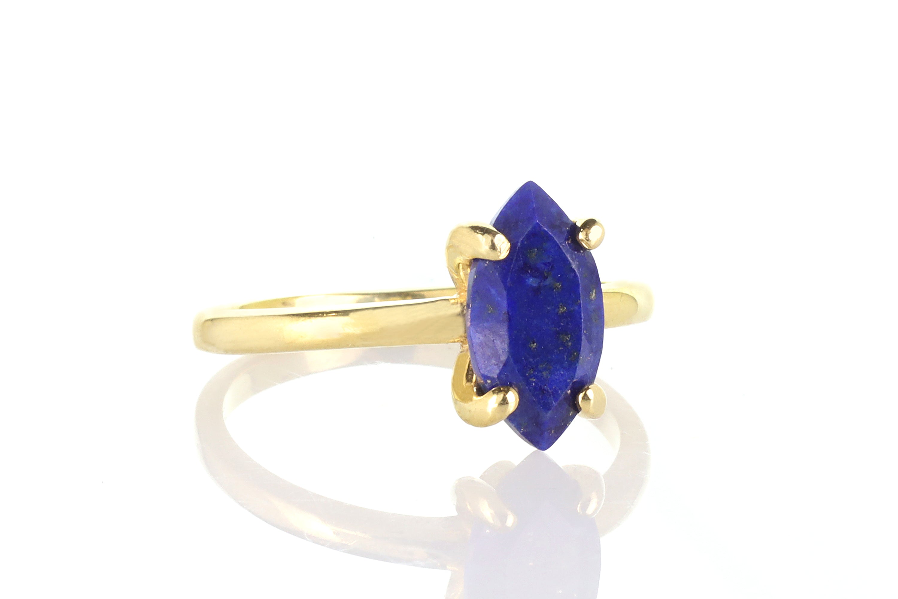 Marquise Gold Filled Lapis Lazuli Ring Rings Anemone Unique