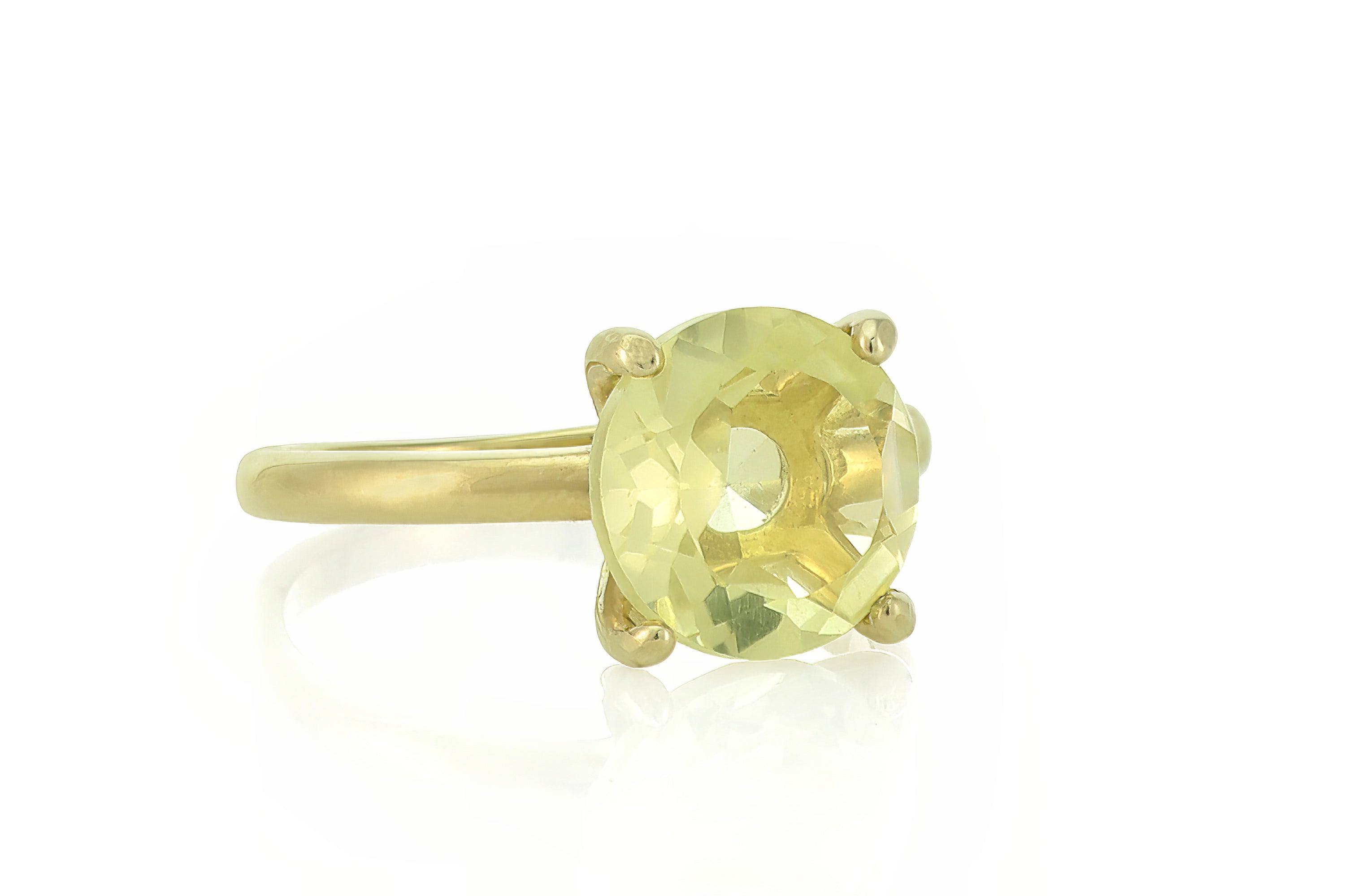 Adorable Lemon Quartz in 14K Gold-filled Ring Rings Anemone Unique