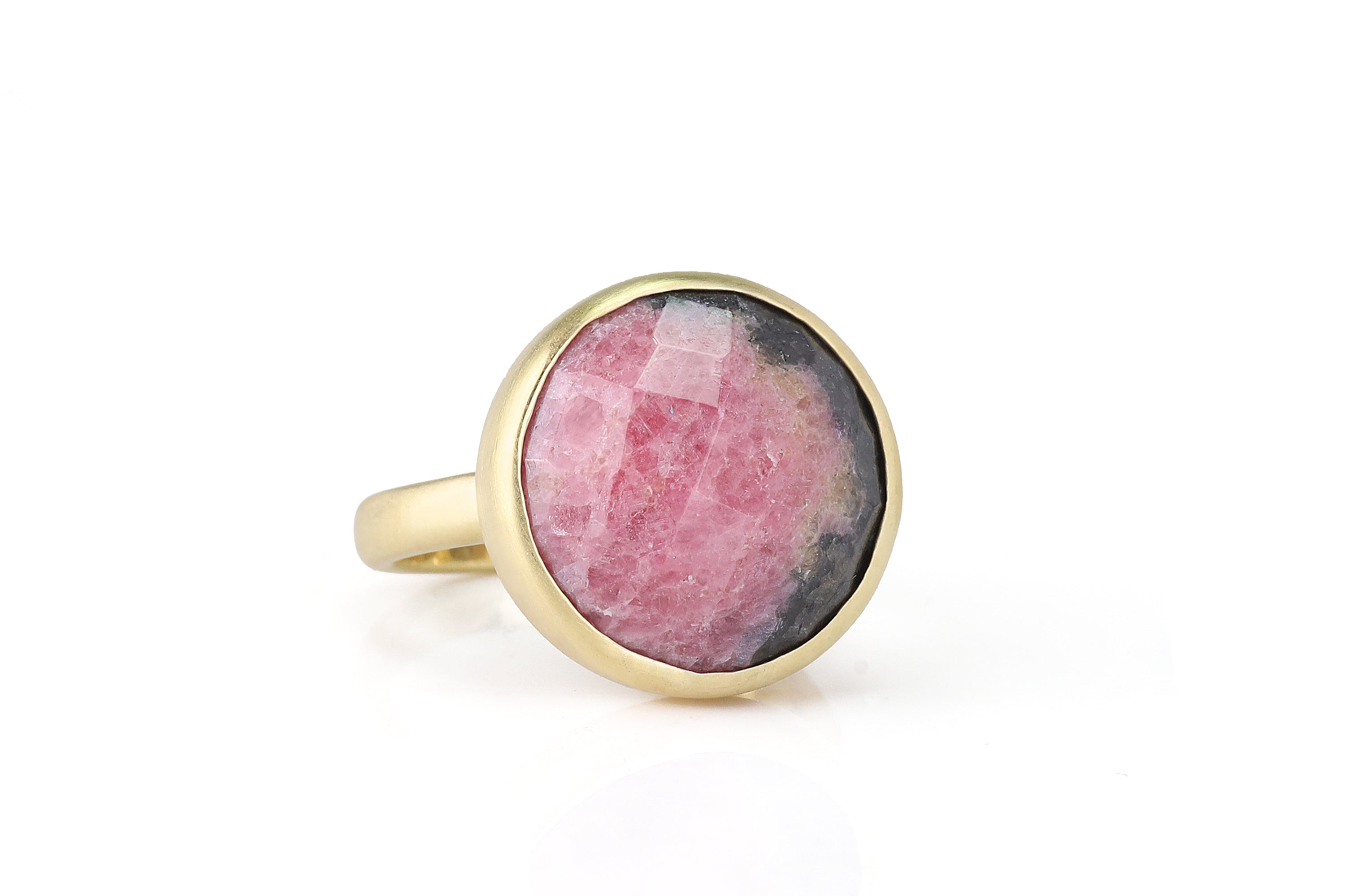 Brushed Gold Rhodonite Ring Rings Anemone Limited
