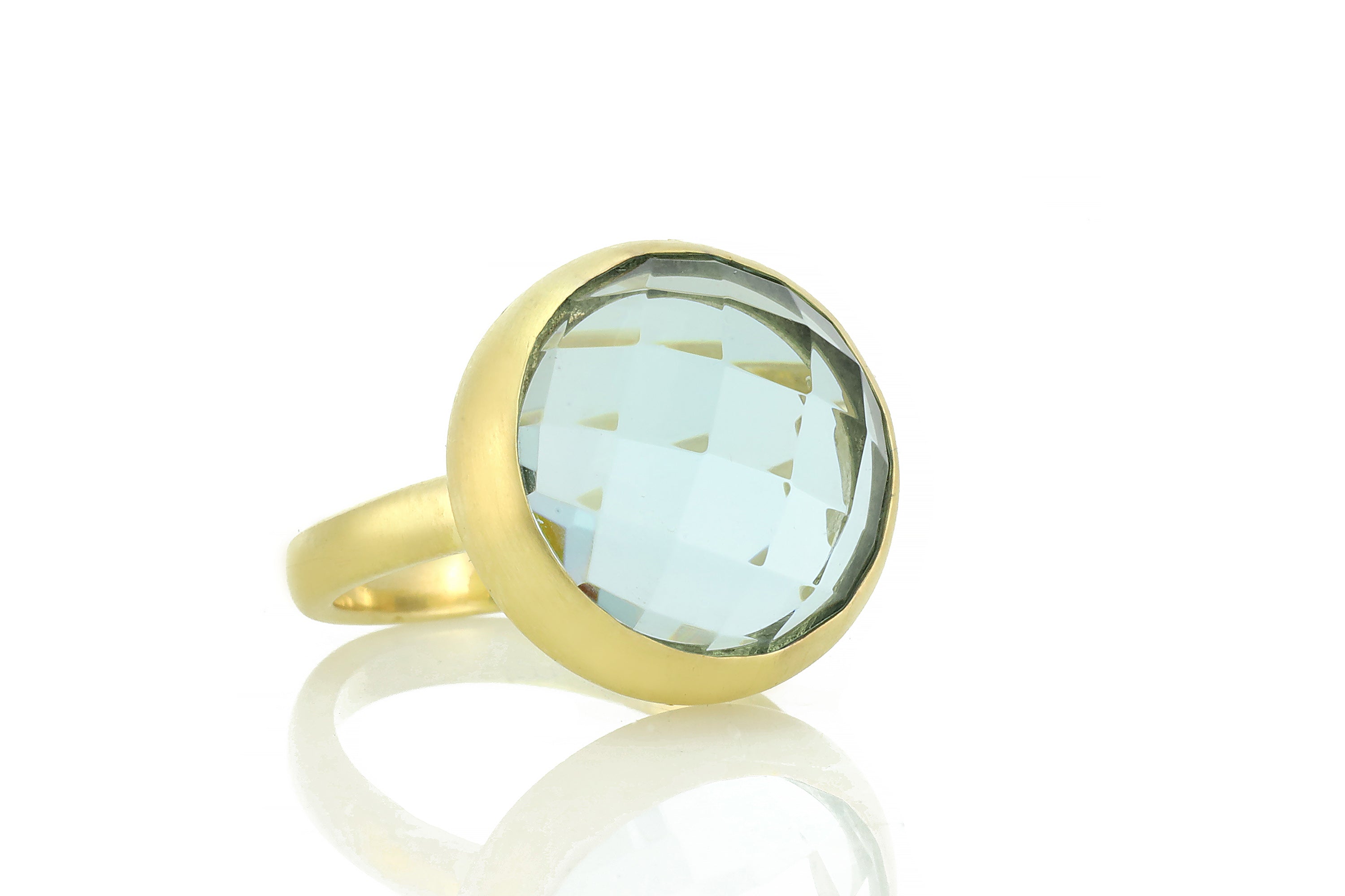 Large Gold Filled Bezel Set Topaz Ring Rings Anemone Limited