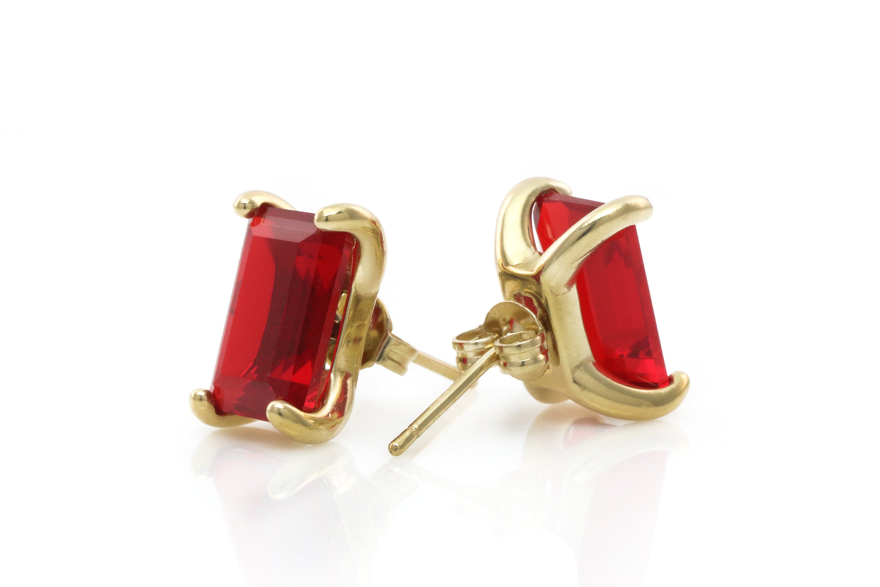 Vibrant Stud Ruby Silver Earrings Earrings Anemone Unique