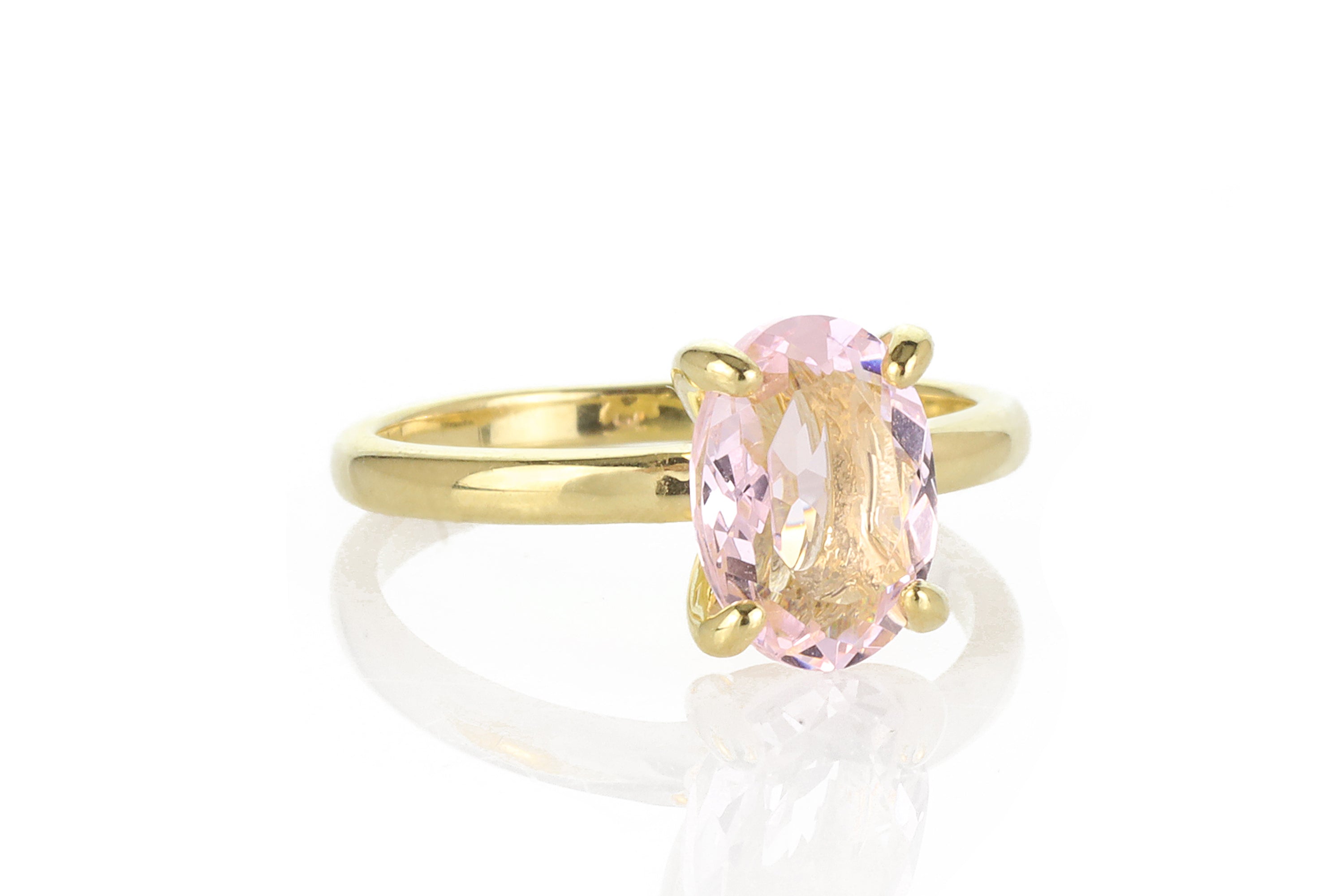 Splendid Rose Quartz Gold Filled Ring Rings Anemone Unique